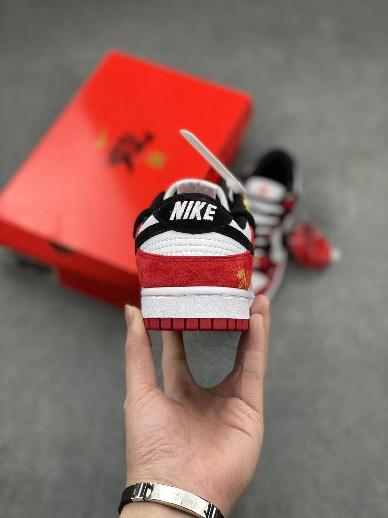 Nike SB Dunk Low 'Year of the Dragon' Custom Sneakers - Red & Black 5 i1712735060 5155 2