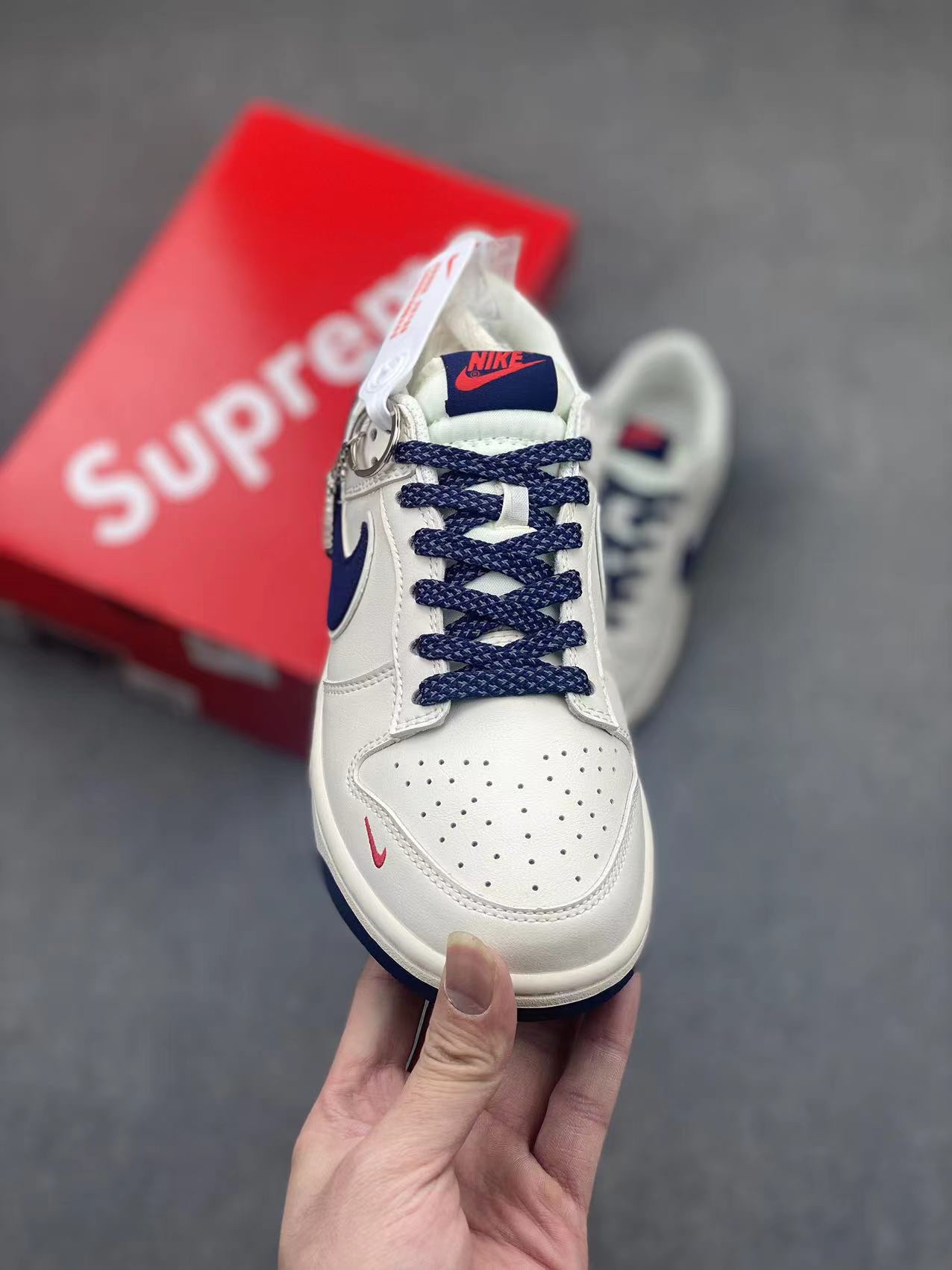 Nike SB Dunk Low Supreme Balenciaga Collab Cream White Blue Sneakers 3 i1717141592 3117 1