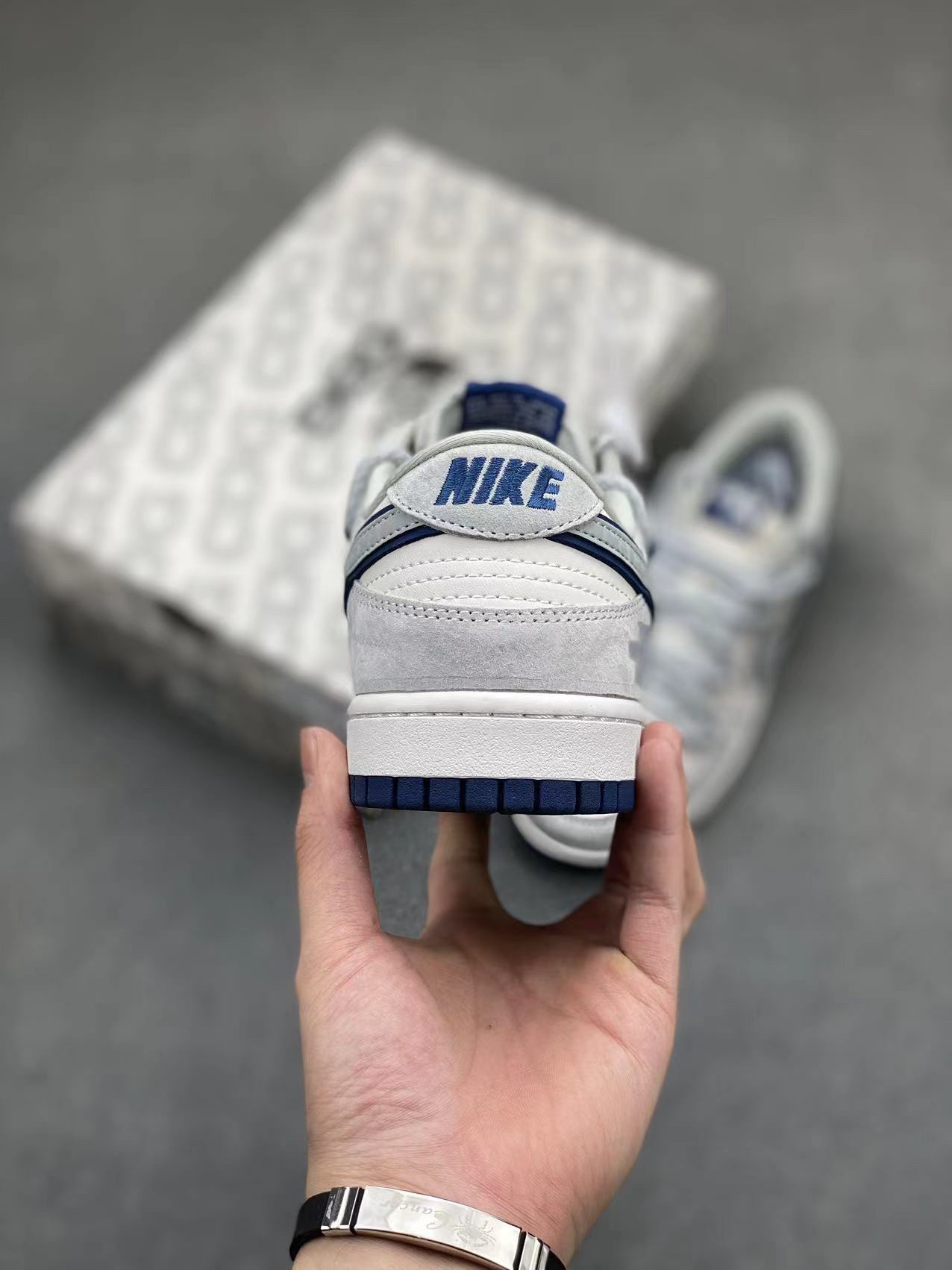 The North Face x CDG Play x Nike Dunk Low Grey Blue Collaboration Shoes 5 i1717310946 8833 0