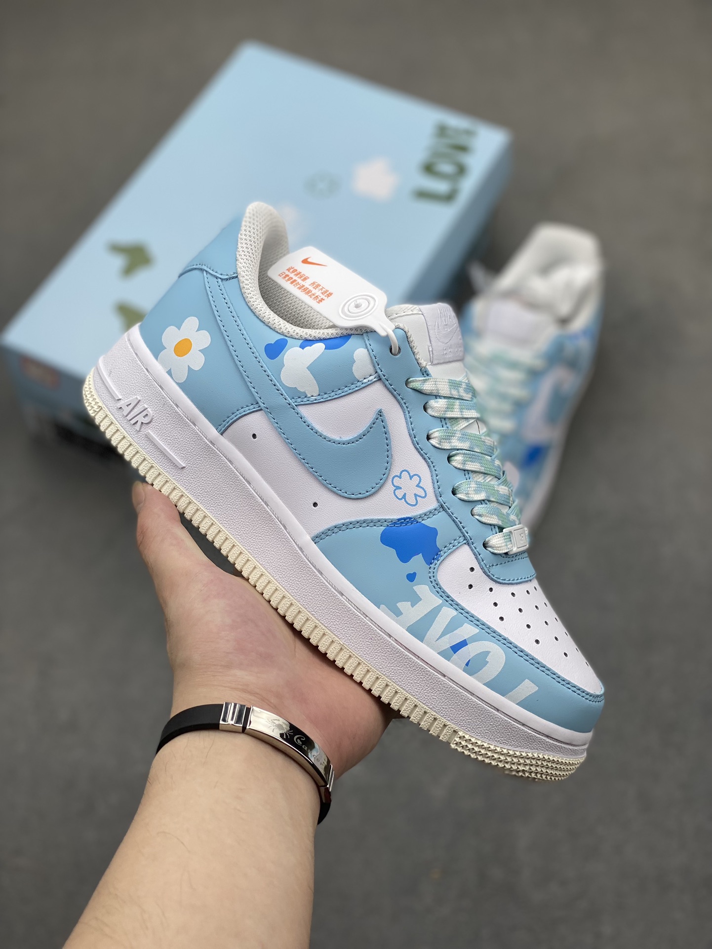Nike Air Force 1 Low '07 Sky Blue Cloud Custom Casual Sneakers 2 i1719950211 2402 2