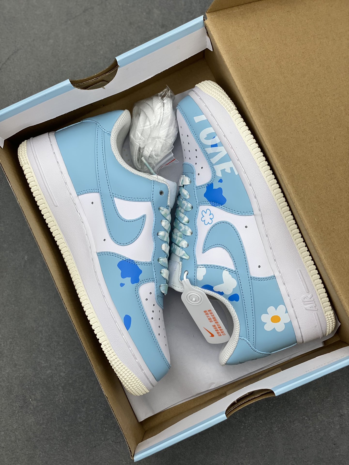 Nike Air Force 1 Low '07 Sky Blue Cloud Custom Casual Sneakers 10 i1719950212 2662 8