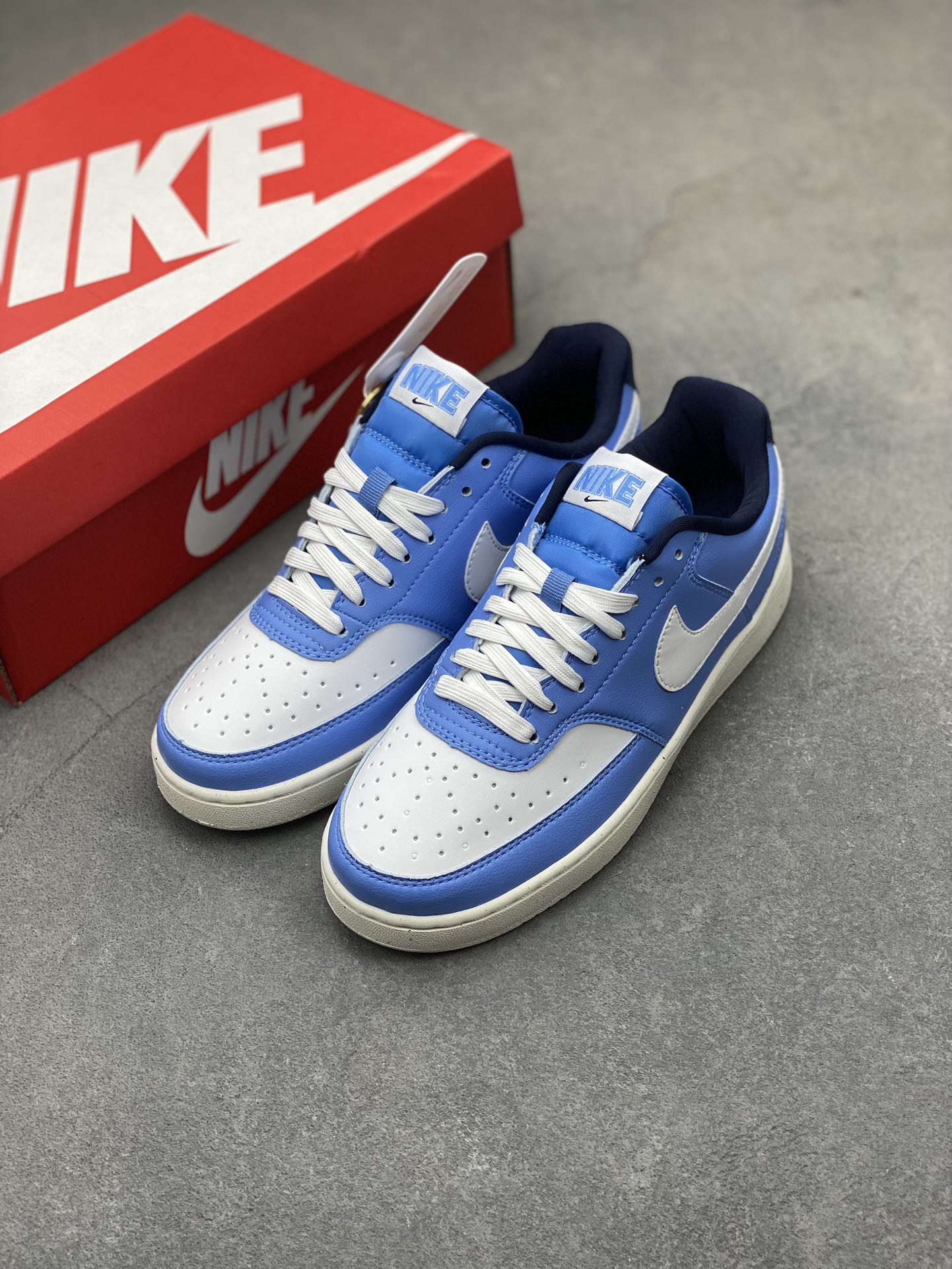 Nike Court Vision Low Blue White Men's Shoes FJ2767-400 9 i1719950567 717 8