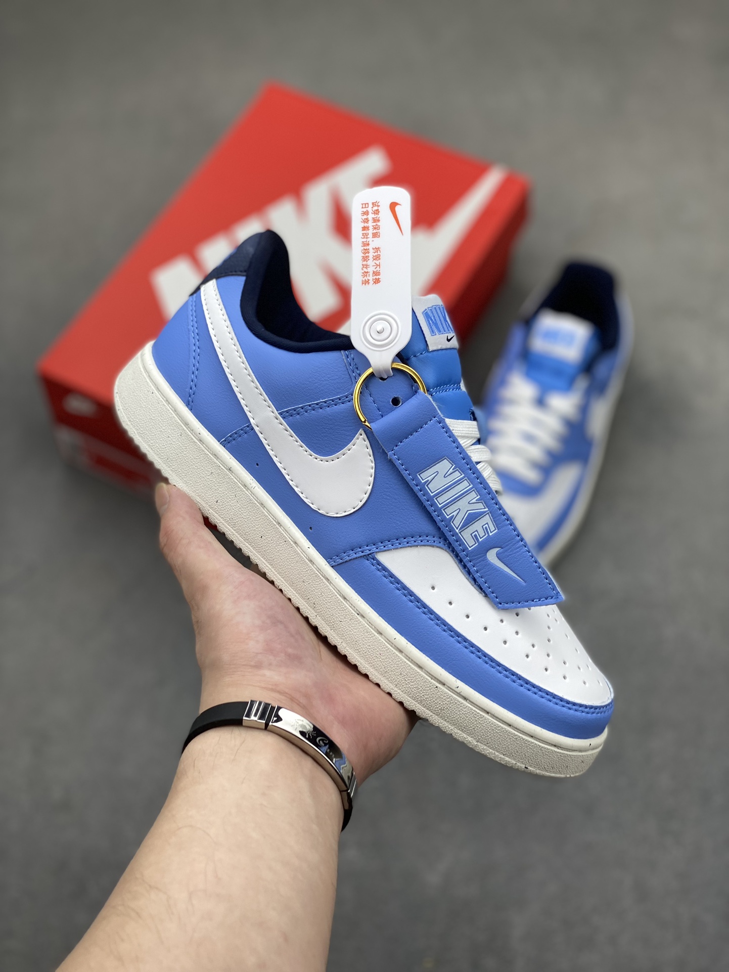 Nike Court Vision Low Blue White Men's Shoes FJ2767-400 2 i1719950567 8648 5