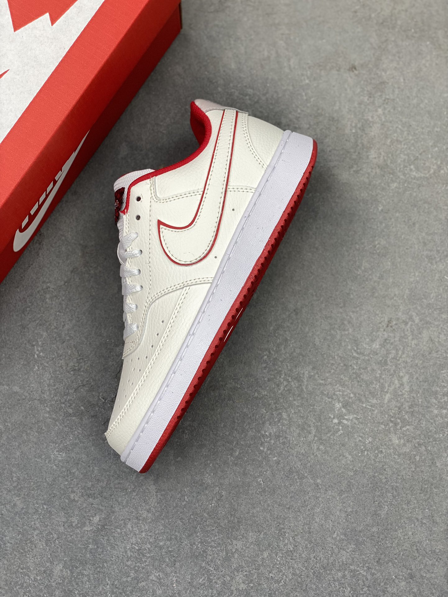 Nike Court Vision Low Women's Shoes White/Team Red HF0739-111 Sneakers 8 i1719950604 2006 7