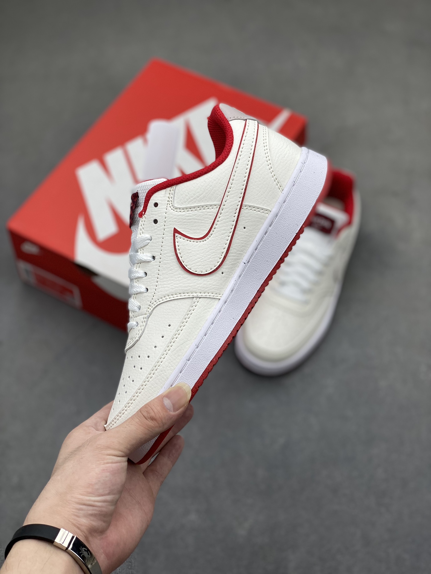 Nike Court Vision Low Women's Shoes White/Team Red HF0739-111 Sneakers 4 i1719950604 2493 6