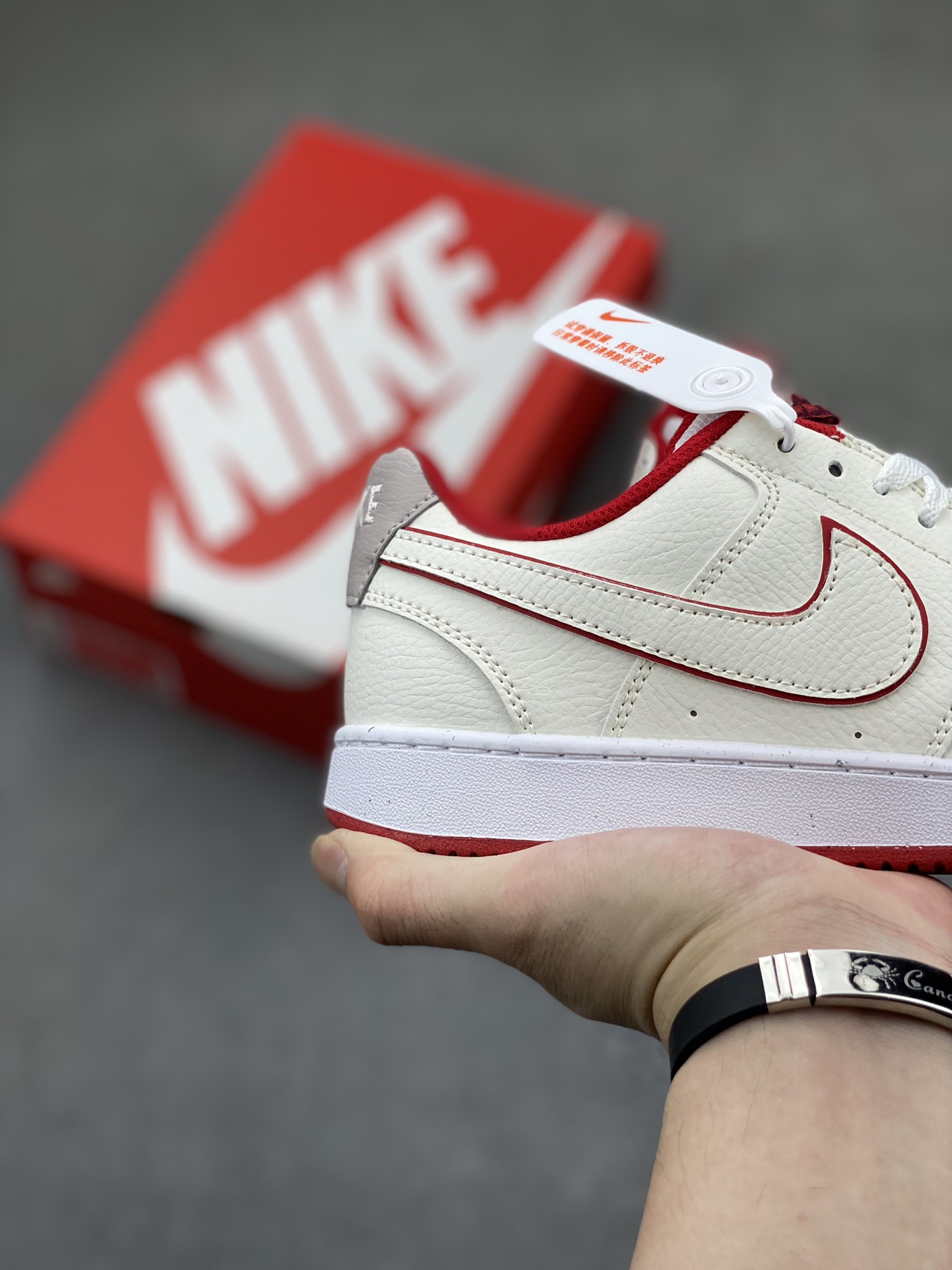 Nike Court Vision Low Women's Shoes White/Team Red HF0739-111 Sneakers 6 i1719950604 8315 5