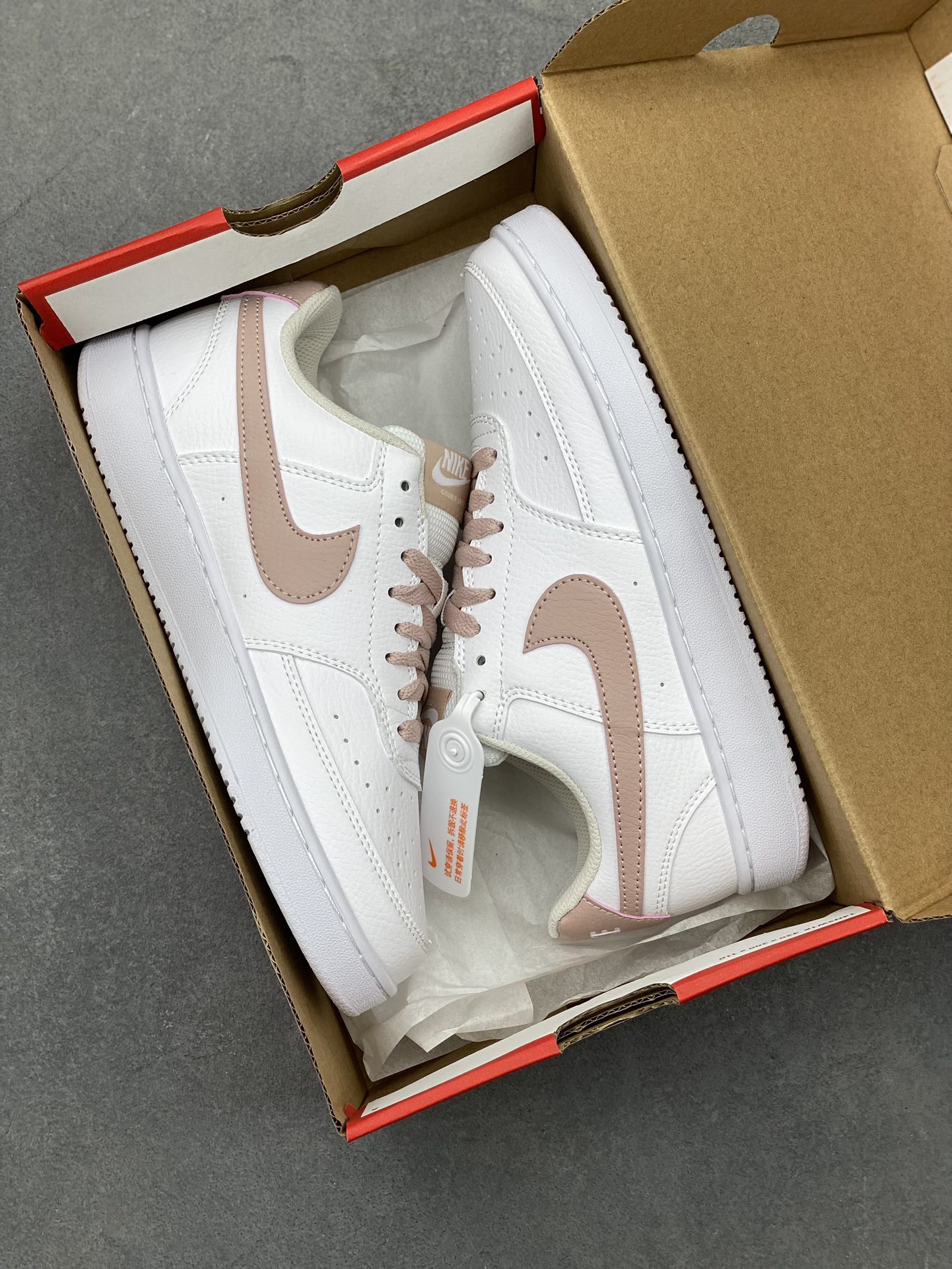 Nike Court Vision Low Women's Shoes White/Tan CD5434-113 Comfort Sneakers 10 i1719950685 2013 8