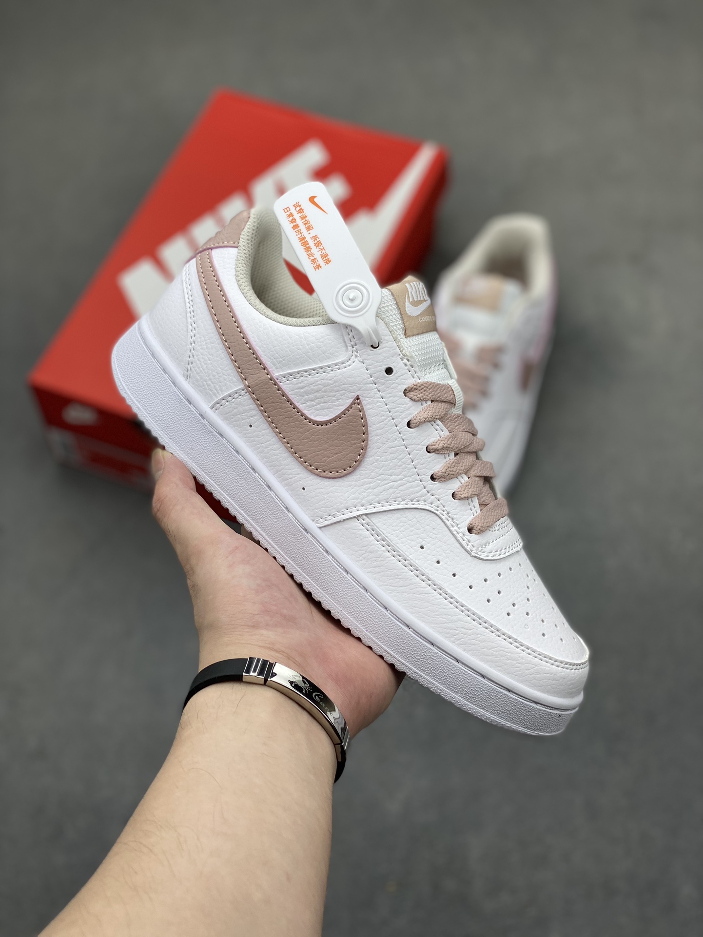 Nike Court Vision Low Women's Shoes White/Tan CD5434-113 Comfort Sneakers 2 i1719950685 528 2
