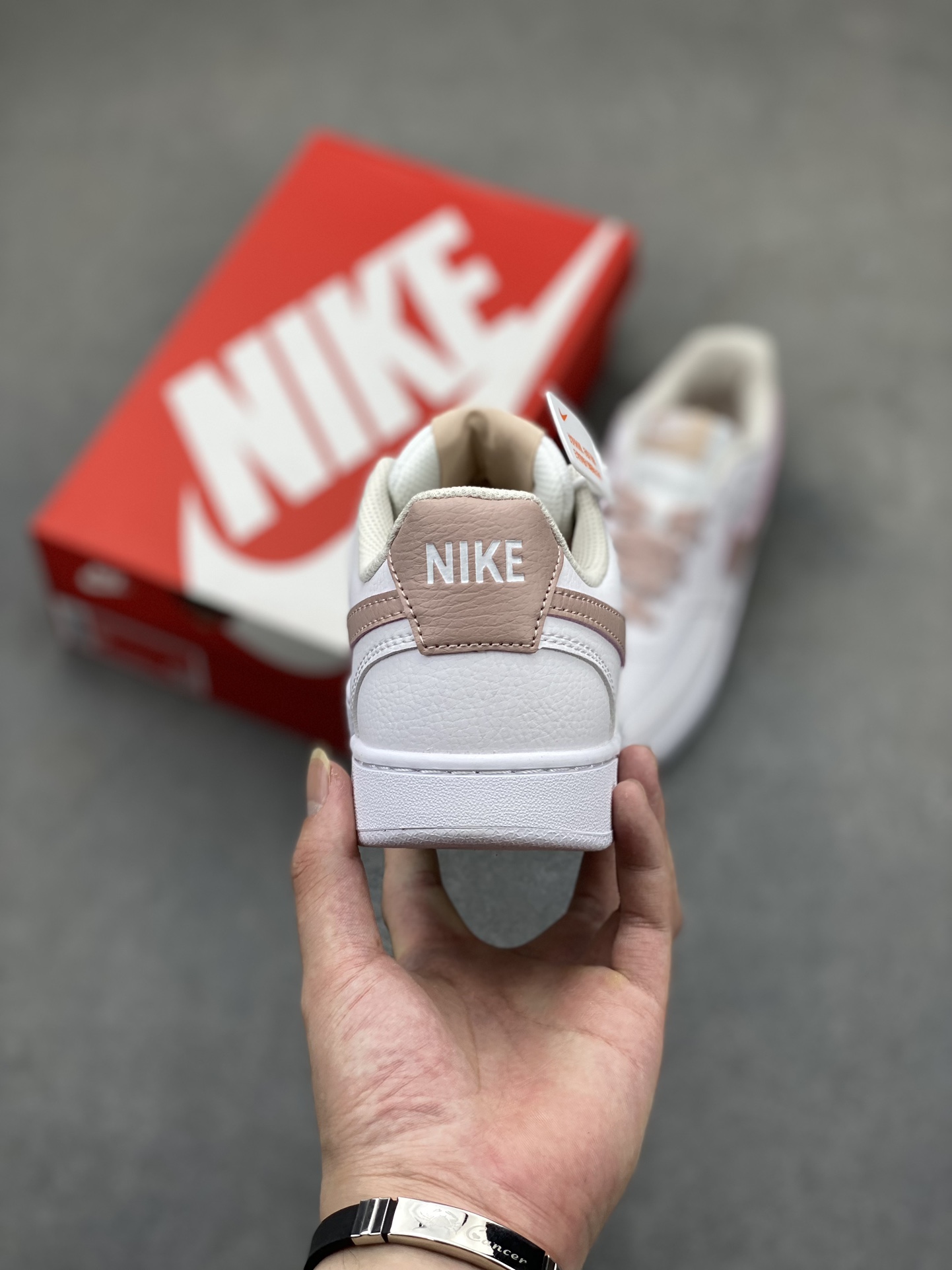 Nike Court Vision Low Women's Shoes White/Tan CD5434-113 Comfort Sneakers 5 i1719950685 8482 0