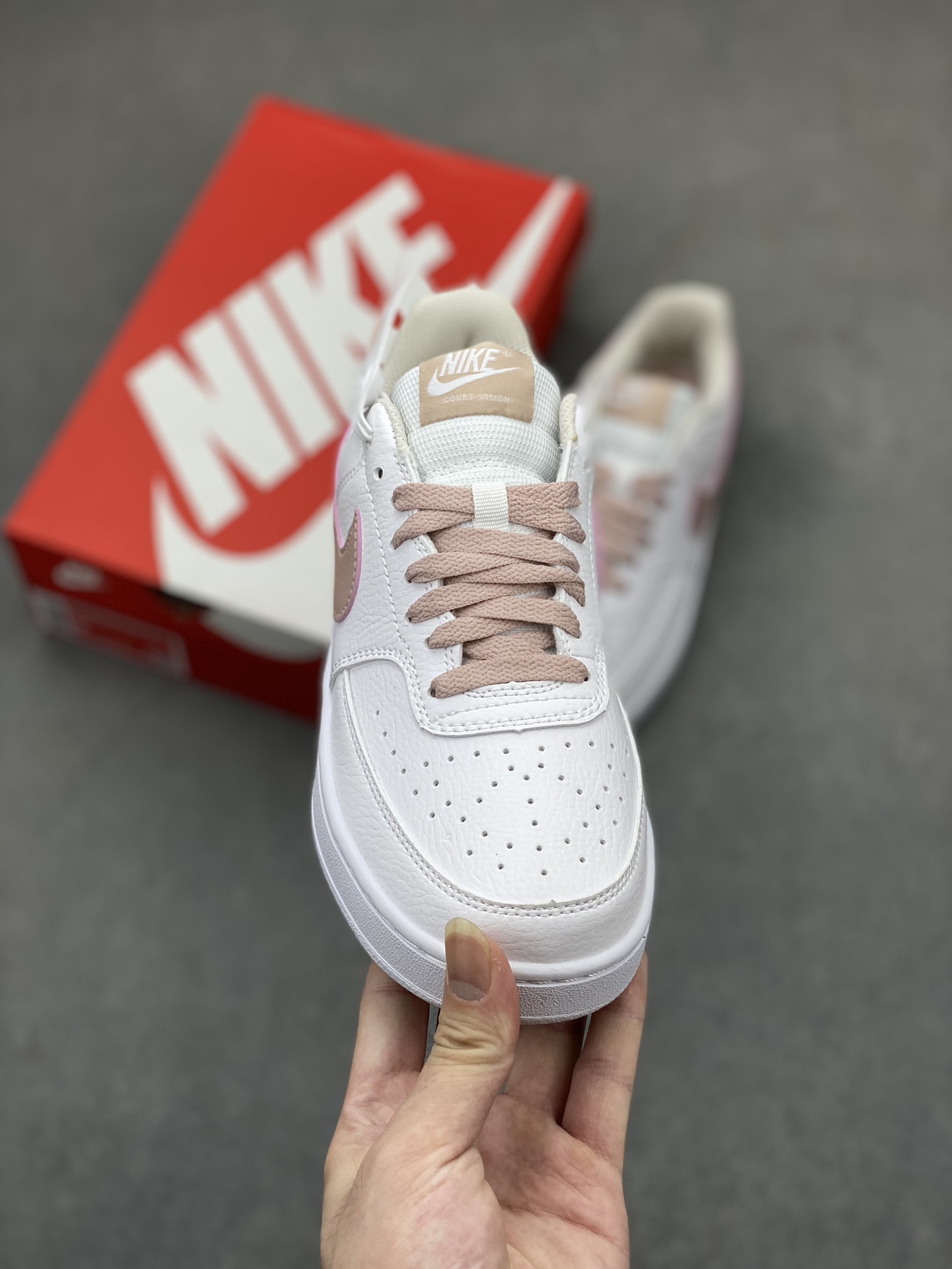 Nike Court Vision Low Women's Shoes White/Tan CD5434-113 Comfort Sneakers 3 i1719950685 9811 3