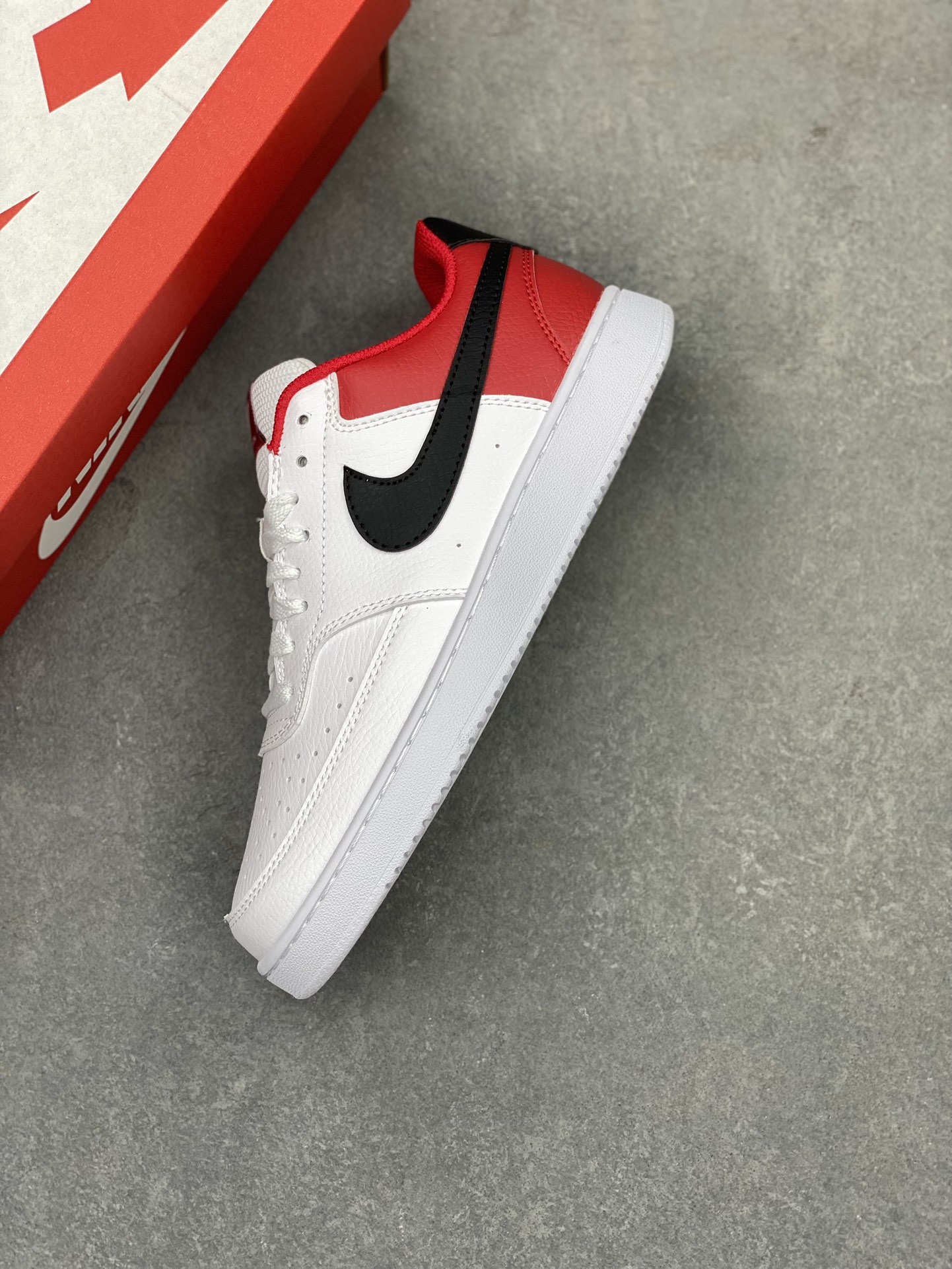 Nike Court Vision Low White/Black/Red Casual Sneakers DH0851-100 8 i1719950769 2944 2