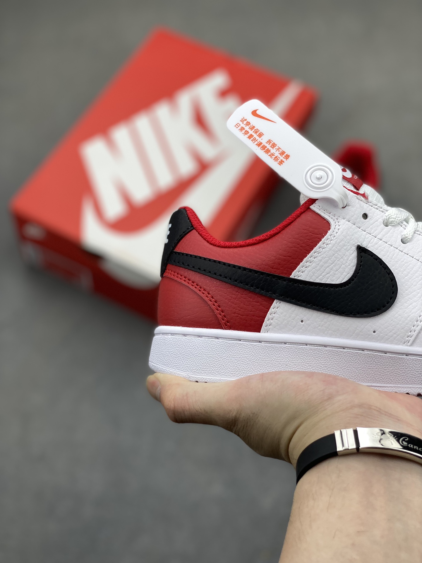 Nike Court Vision Low White/Black/Red Casual Sneakers DH0851-100 6 i1719950769 4649 7