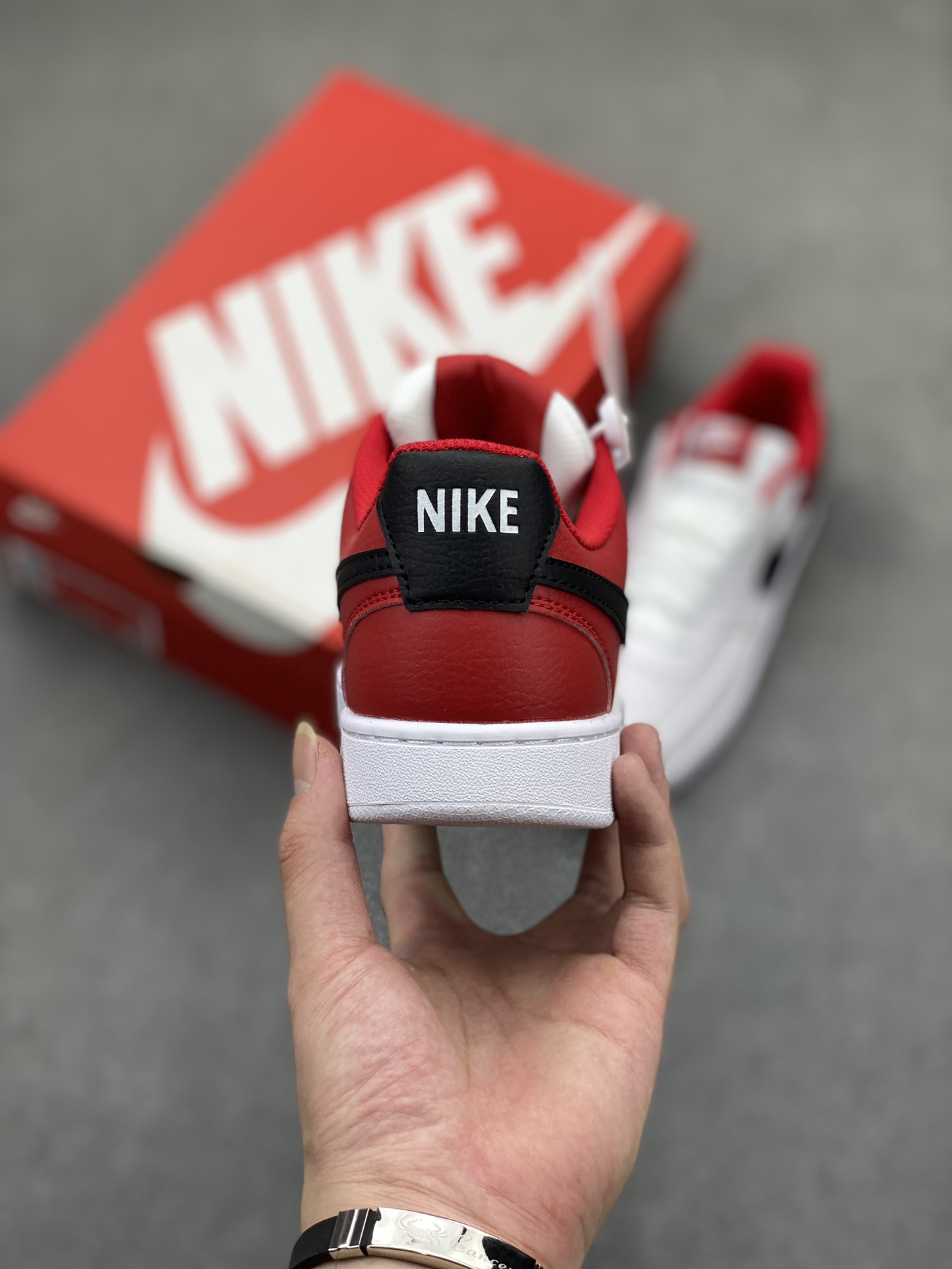 Nike Court Vision Low White/Black/Red Casual Sneakers DH0851-100 5 i1719950769 9090 5