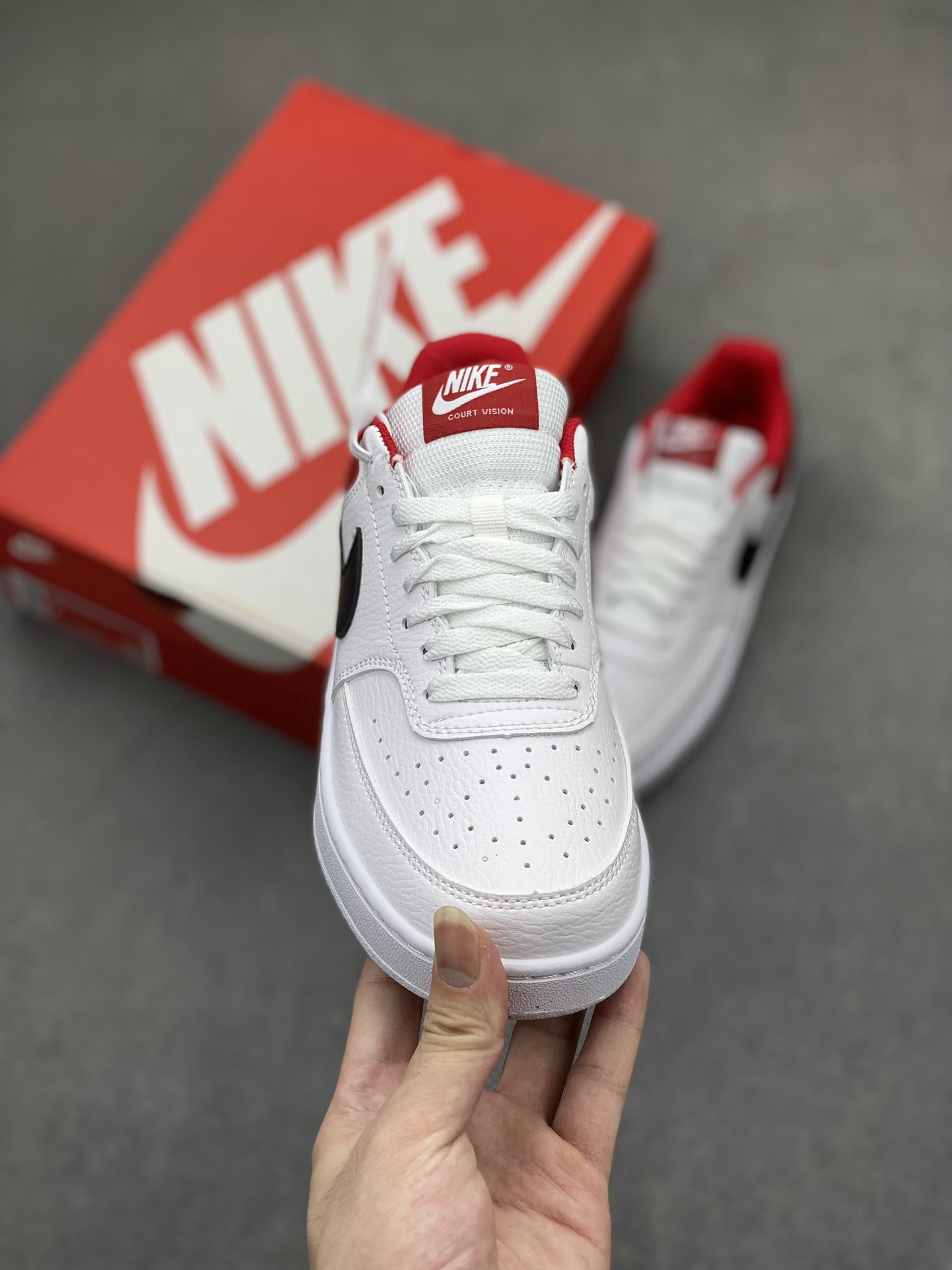 Nike Court Vision Low White/Black/Red Casual Sneakers DH0851-100 3 i1719950769 9806 3