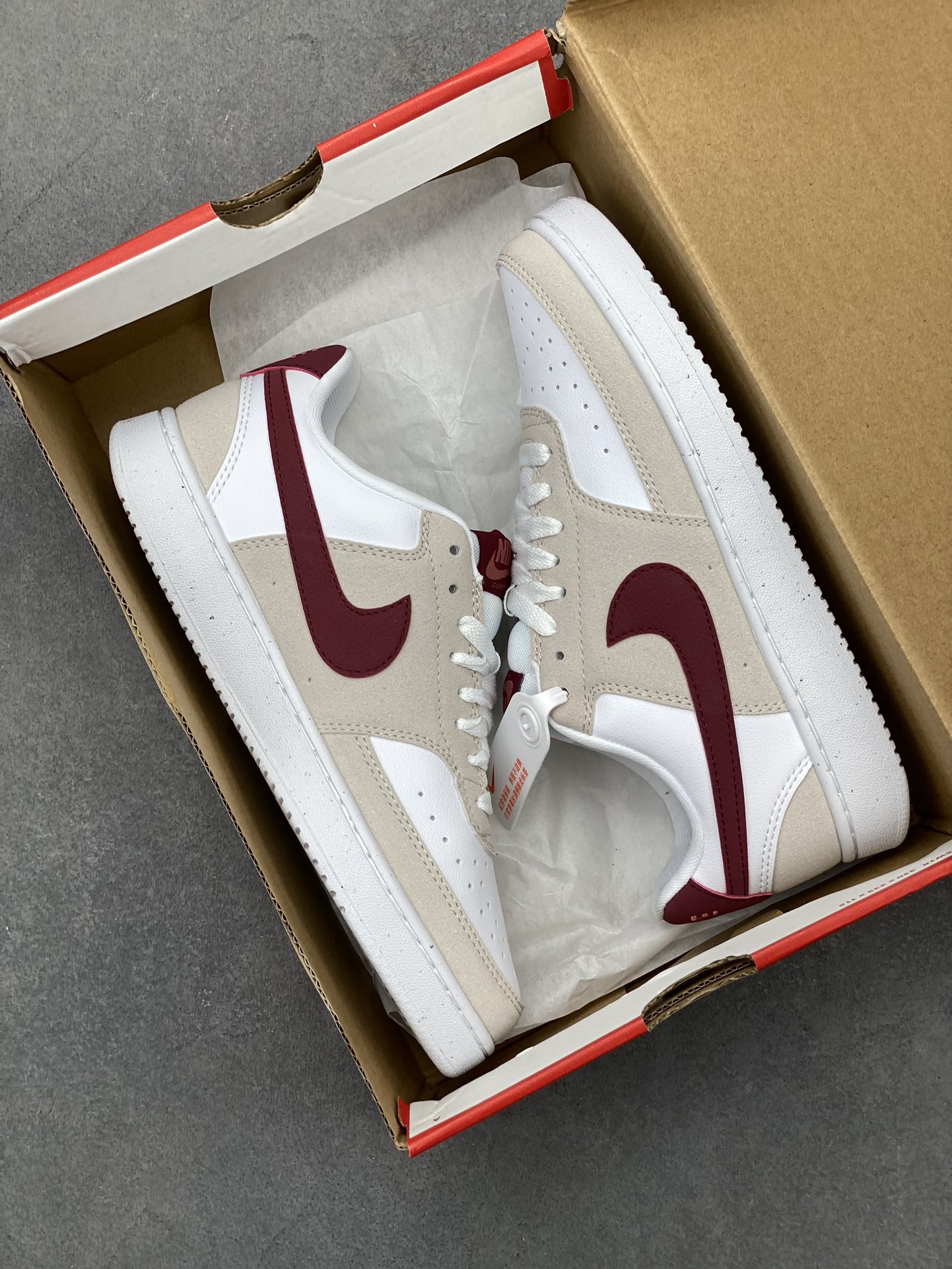 Nike Air Force 1 '07 Low White Maroon Casual Shoes (FQ7628-100) 10 i1719950805 8428 5