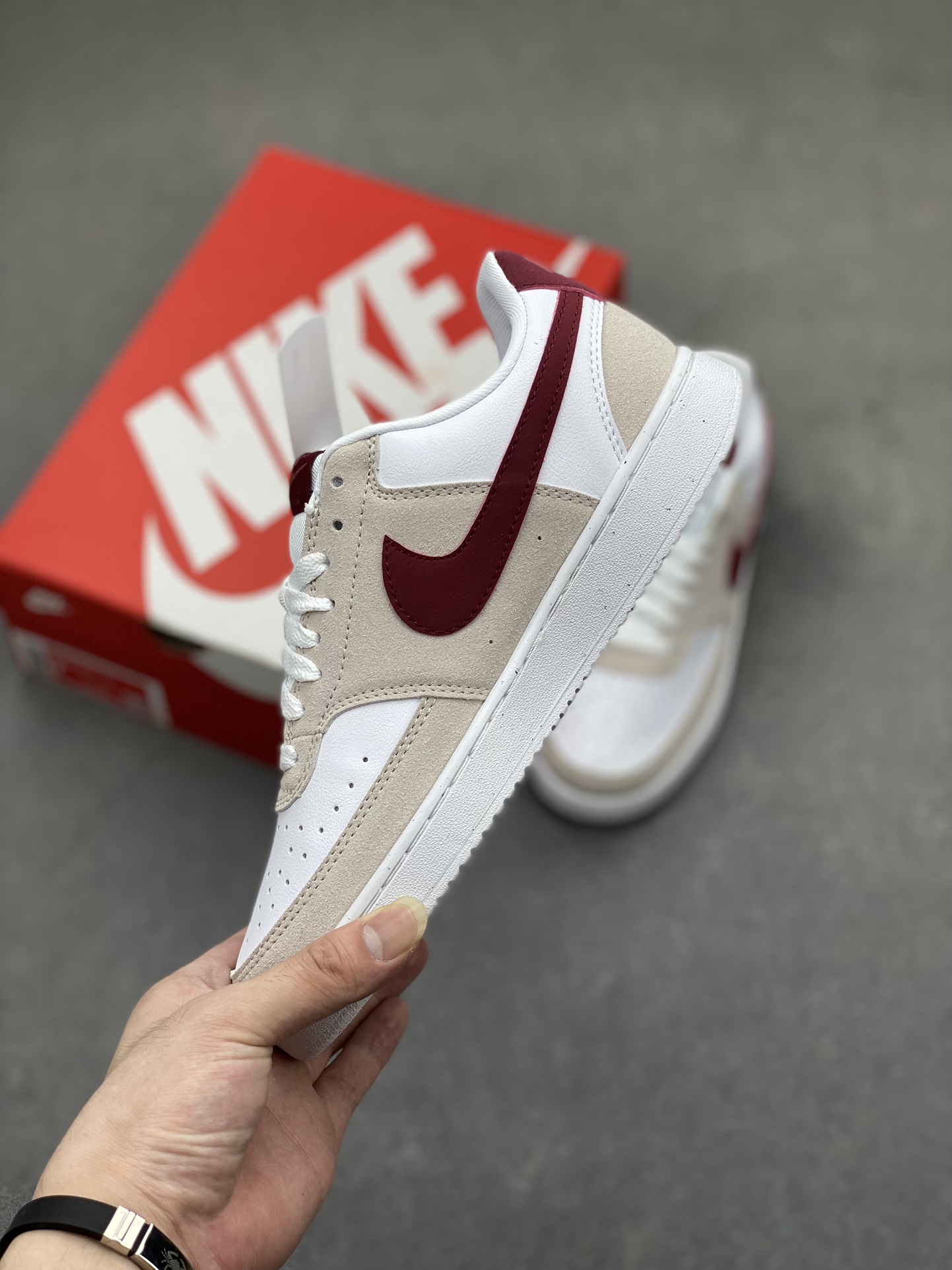 Nike Air Force 1 '07 Low White Maroon Casual Shoes (FQ7628-100) 4 i1719950805 9833 0