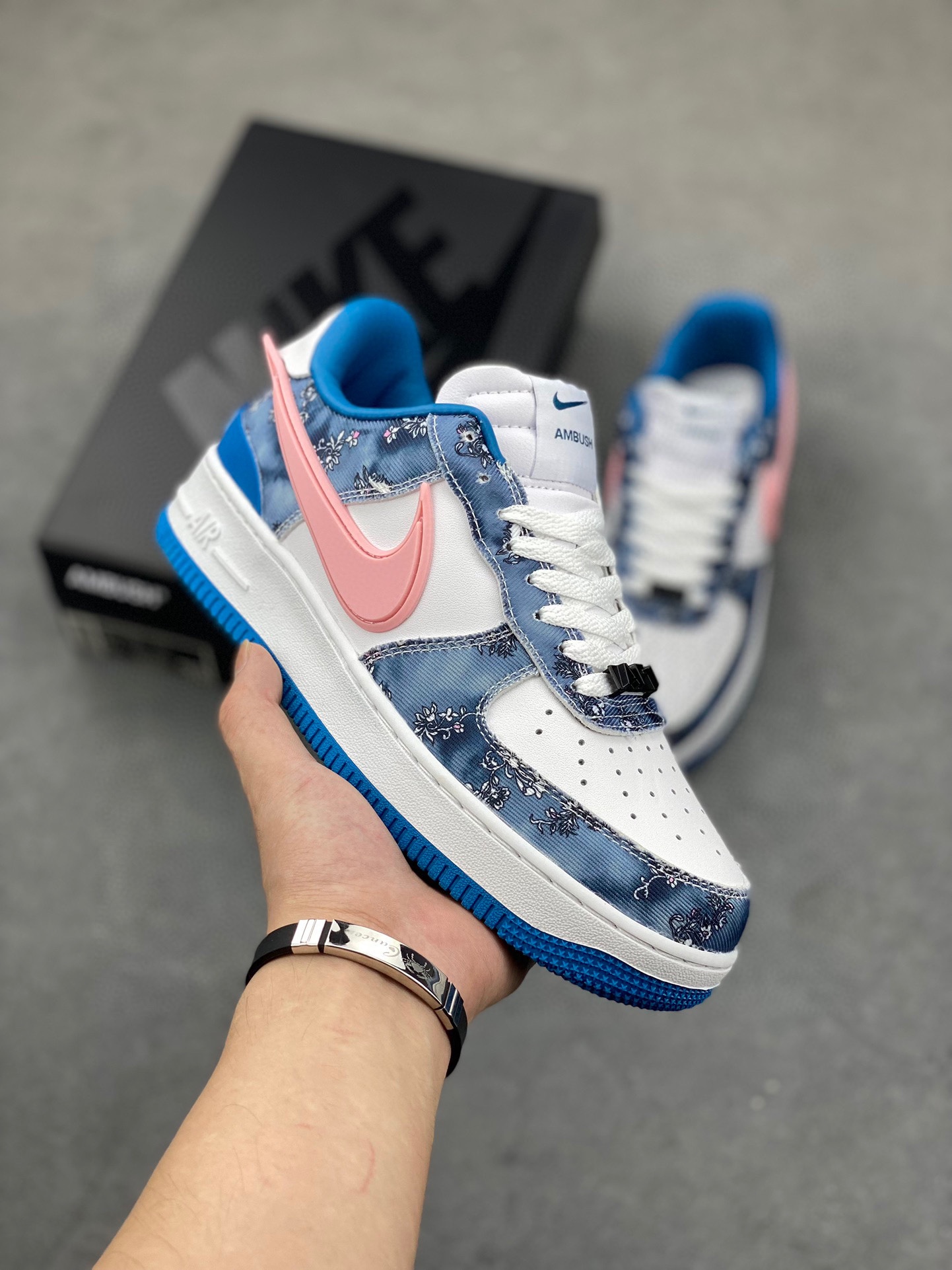 Nike Air Force 1 '07 Low AMBUSH Sneakers White Blue Pink DV3464 2 i1719951530 9843 0