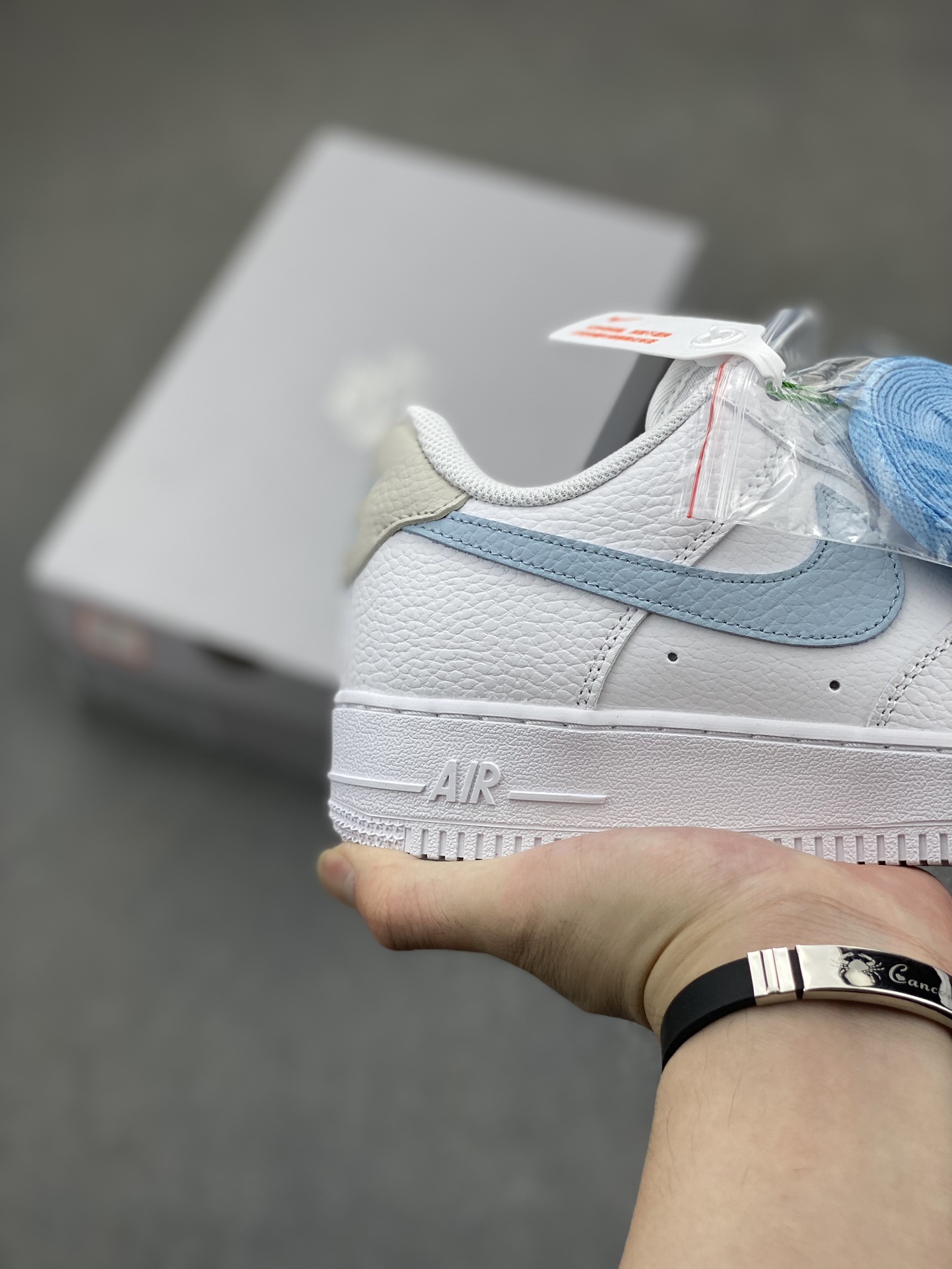 Nike Air Force 1 Low White/Blue Leather Sneakers Lifetime Warranty HF0022-100 6 i1719951695 2479 4