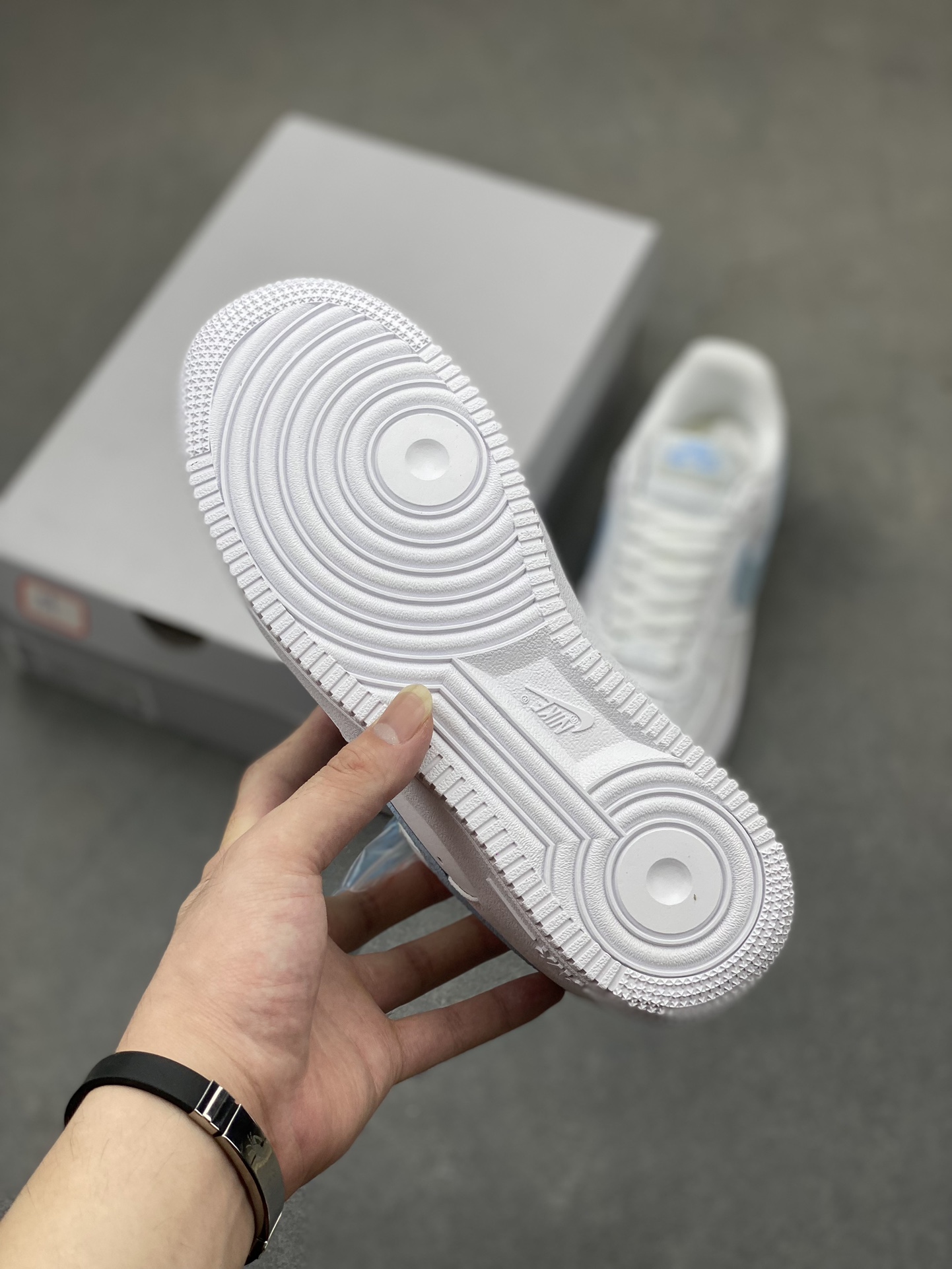 Nike Air Force 1 Low White/Blue Leather Sneakers Lifetime Warranty HF0022-100 7 i1719951695 8495 7