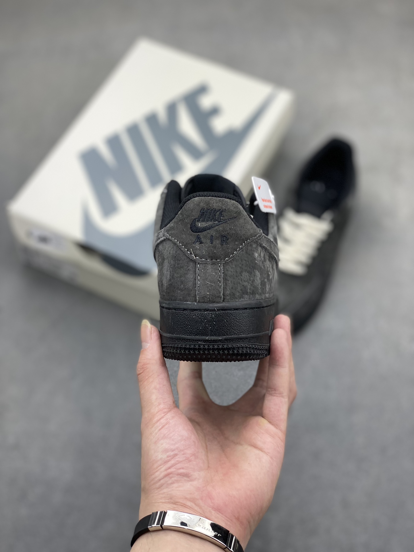 Nike Air Force 1 '07 Low Grey Black Suede Sneaker DV0788-011 5 i1720122637 1594 8