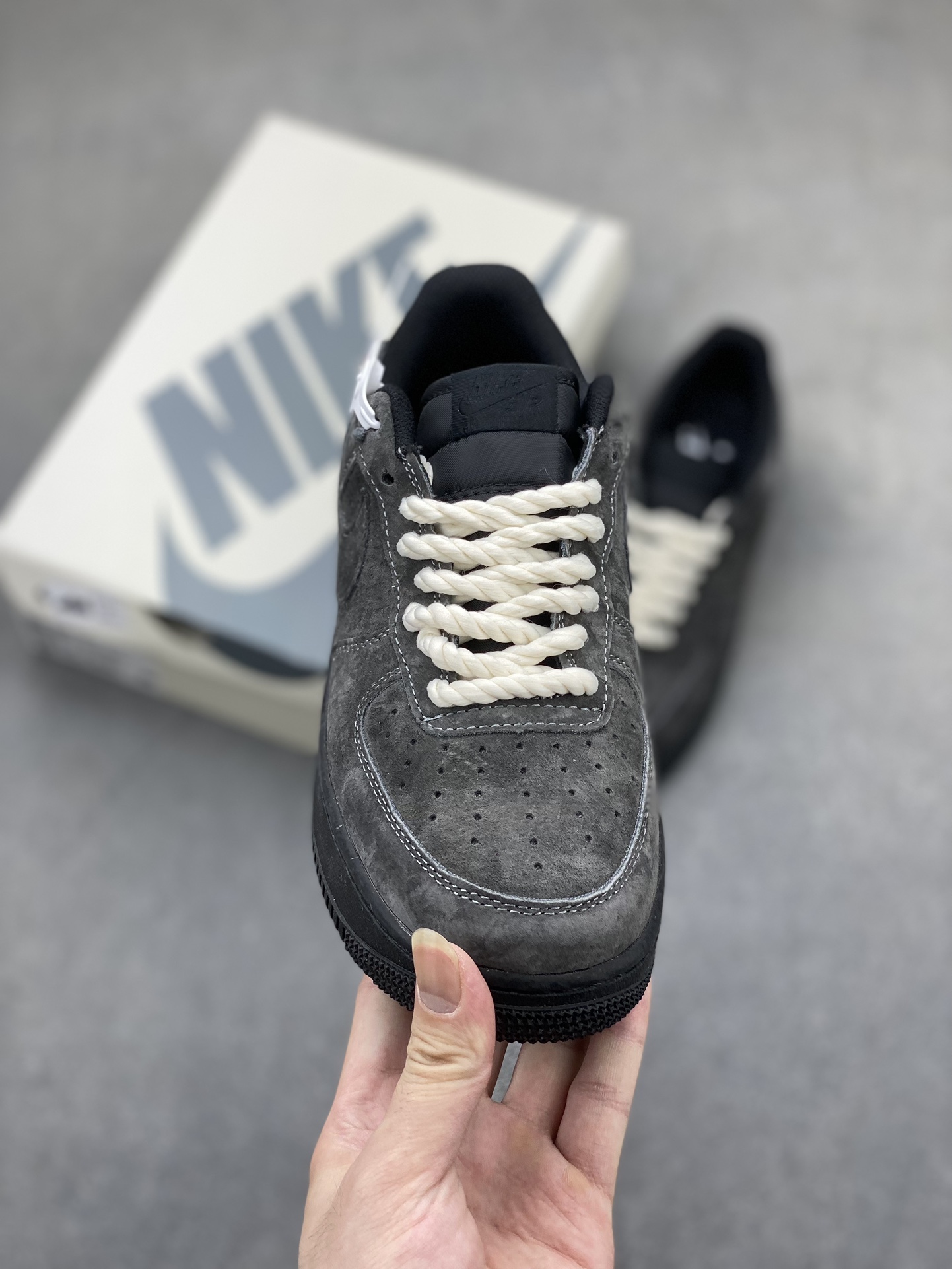 Nike Air Force 1 '07 Low Grey Black Suede Sneaker DV0788-011 3 i1720122637 3388 7