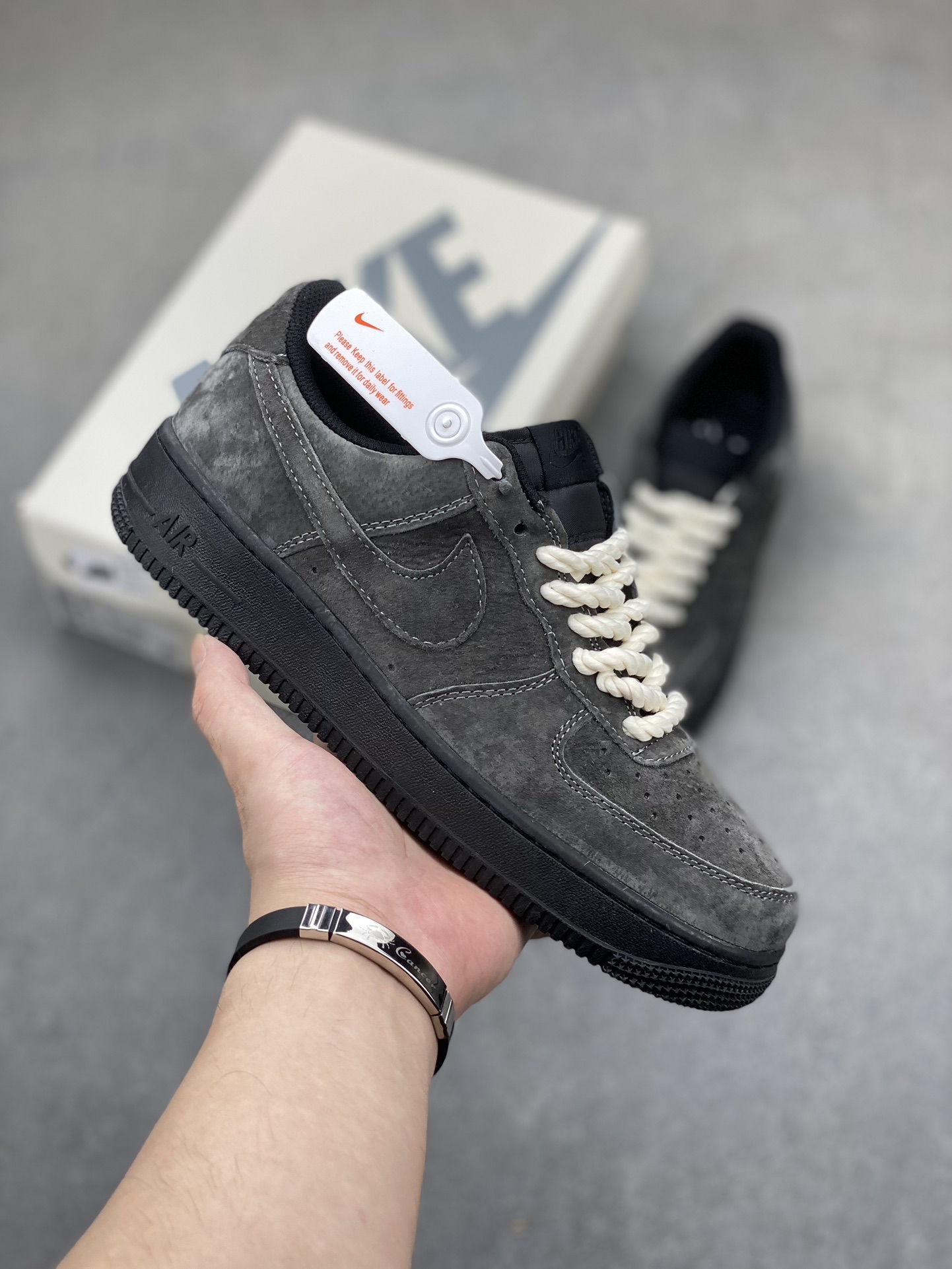 Nike Air Force 1 '07 Low Grey Black Suede Sneaker DV0788-011 2 i1720122637 4604 2