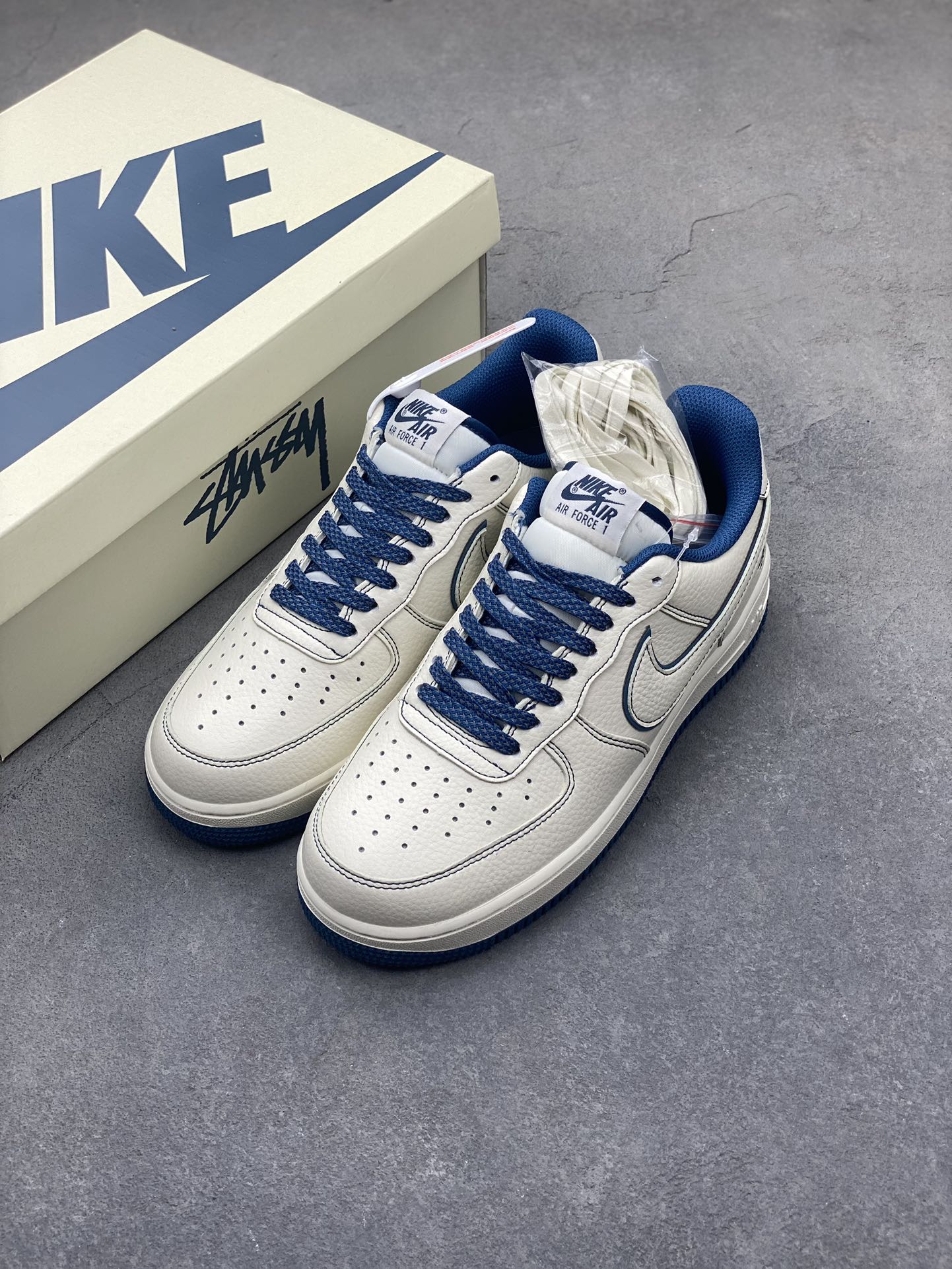 Stussy x Nike Air Force 1 Low 'Fossil Stone' Limited Edition Sneakers 9 i1720378675 2923 4