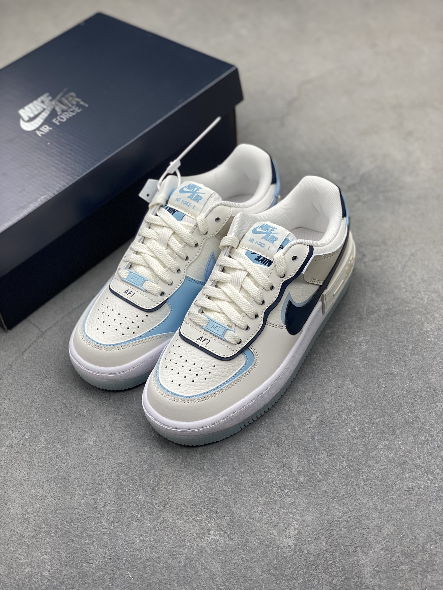 Nike Air Force 1 Shadow Low '07 Macaron Cream Blue Women's Shoes 9 i1720470688 1618 0
