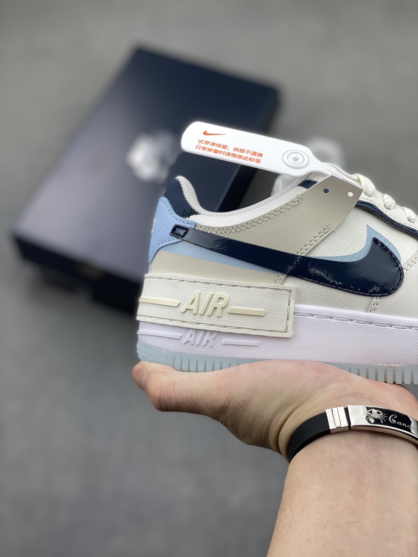 Nike Air Force 1 Shadow Low '07 Macaron Cream Blue Women's Shoes 6 i1720470688 9806 0