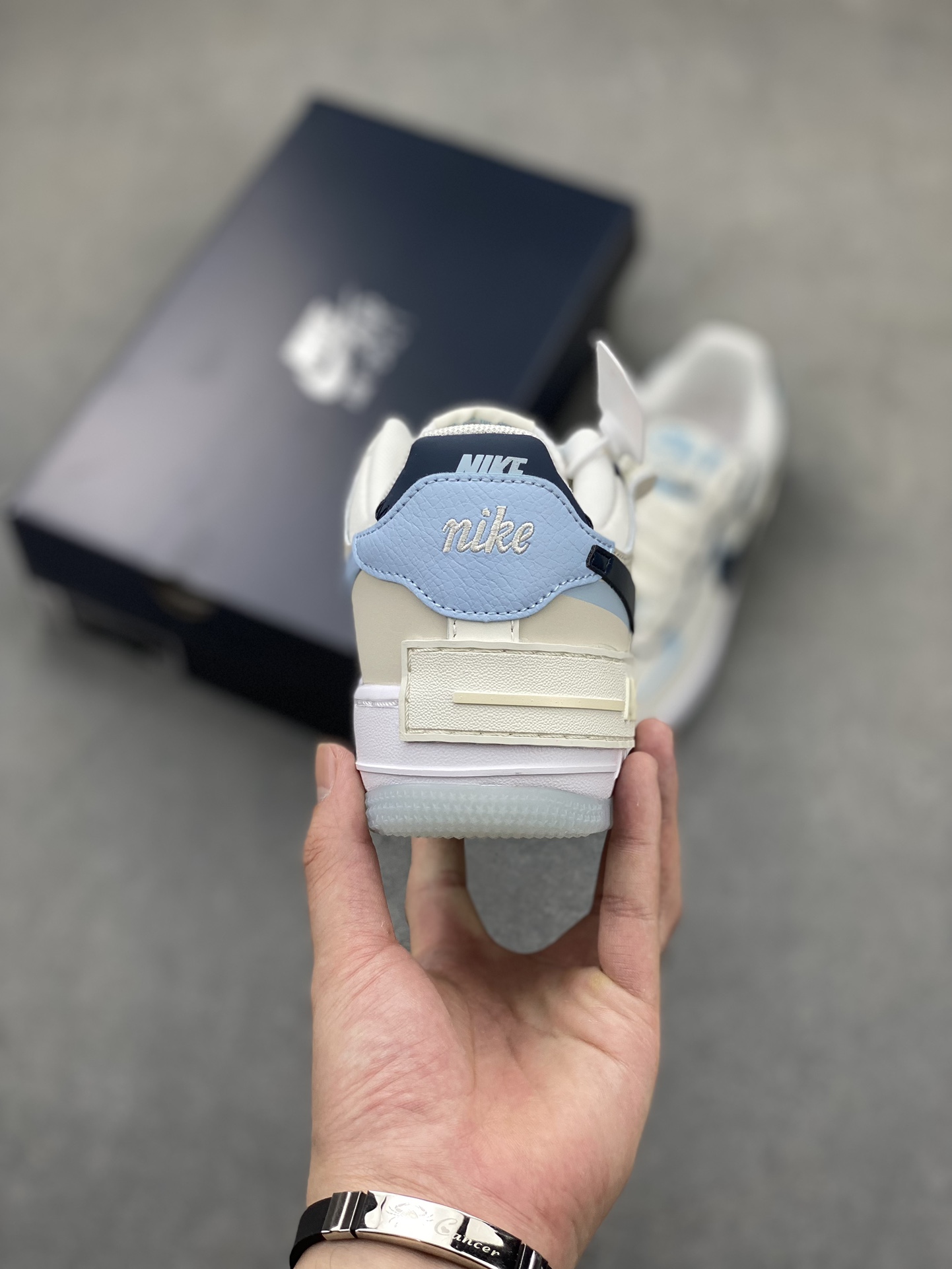 Nike Air Force 1 Shadow Low '07 Macaron Cream Blue Women's Shoes 5 i1720470689 5396 0