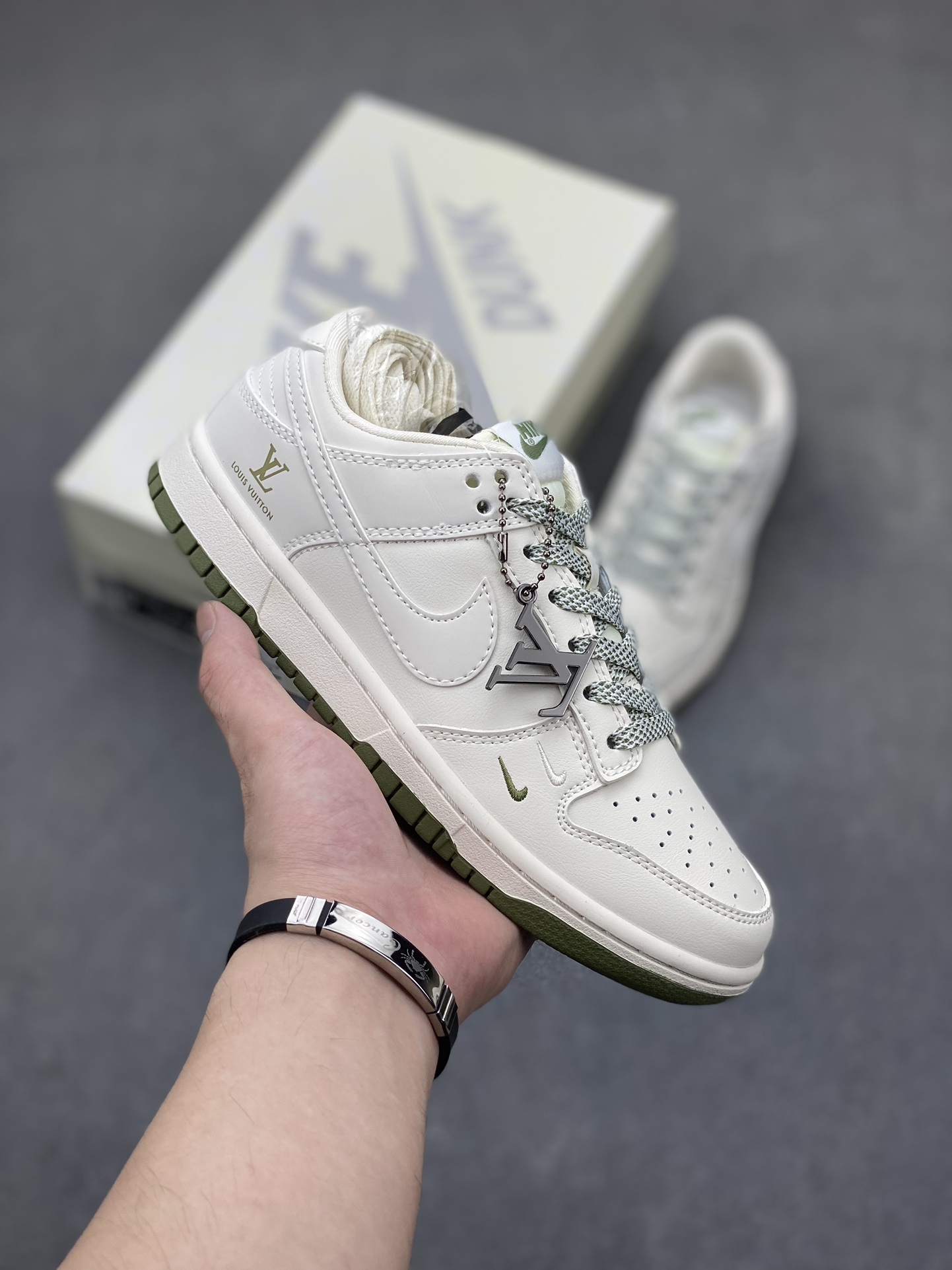 Nike SB Dunk Low Louis Vuitton Custom Sneakers - Military Green Edition 2 i1720549080 5737 2