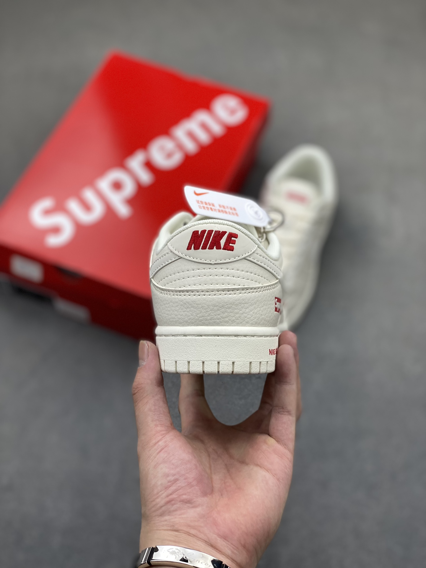 Nike SB Dunk Low Supreme Collab - White/Red, Premium Leather Sneakers 5 i1723229420 748 5