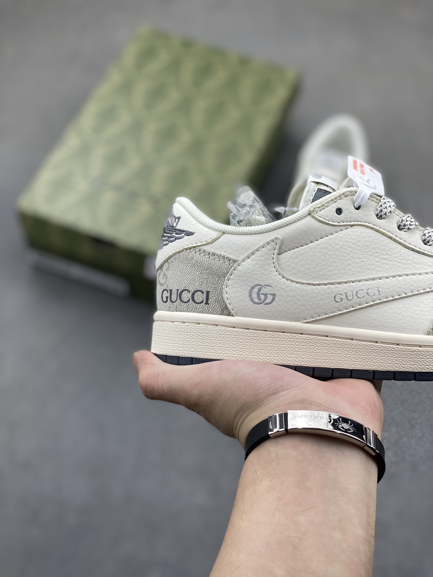 Gucci Air Jordan 1 Low OG SP "Smoke Grey" Limited Edition Sneakers 19 i1724102032 745 8