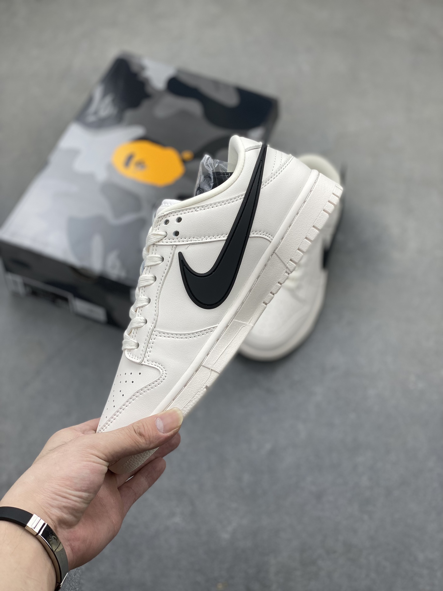 Nike SB Dunk Low x AMBUSH x BAPE - Cream White/Black - Limited Edition Sneakers 4 i1724703360 4576 0
