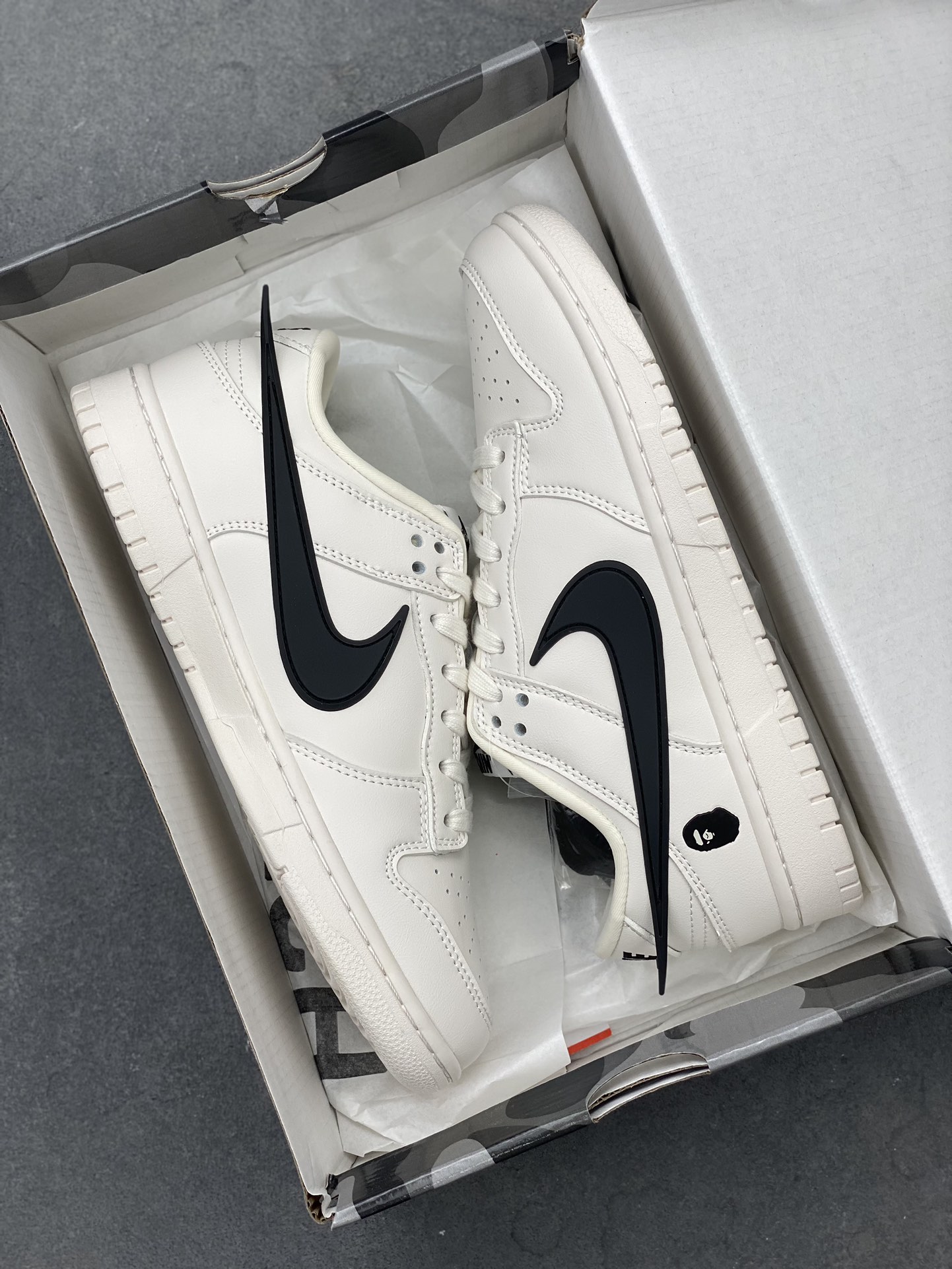 Nike SB Dunk Low x AMBUSH x BAPE - Cream White/Black - Limited Edition Sneakers 10 i1724703360 7330 4