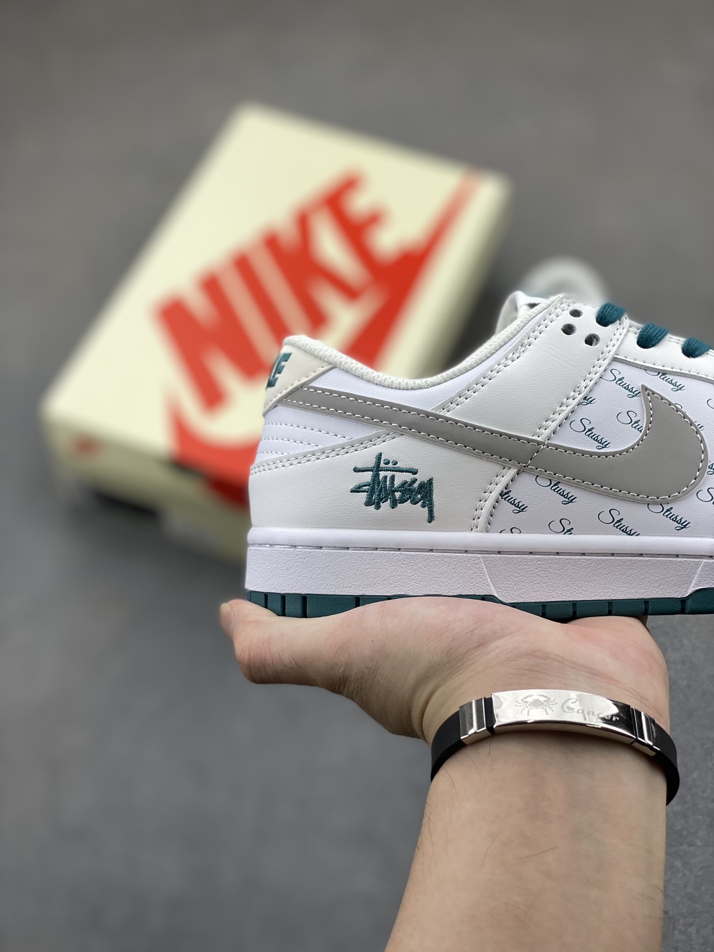 Nike SB Dunk Low Stussy White Grey Green Casual Sneakers XX2025-808 6 i1724974676 7297 3