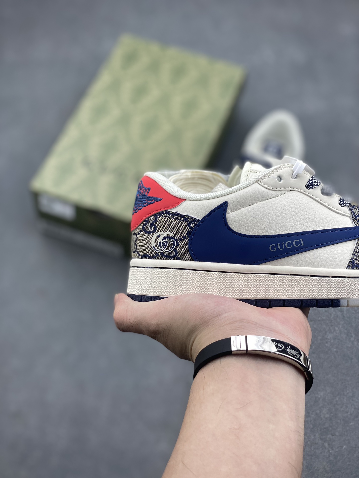Travis Scott x Nike Air Jordan 1 Low Gucci Custom Sneakers - Limited Edition 6 i1726262946 3168 1