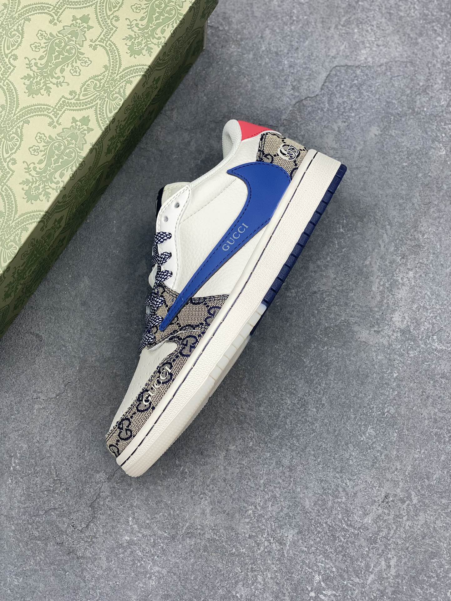 Travis Scott x Nike Air Jordan 1 Low Gucci Custom Sneakers - Limited Edition 8 i1726262946 6436 3