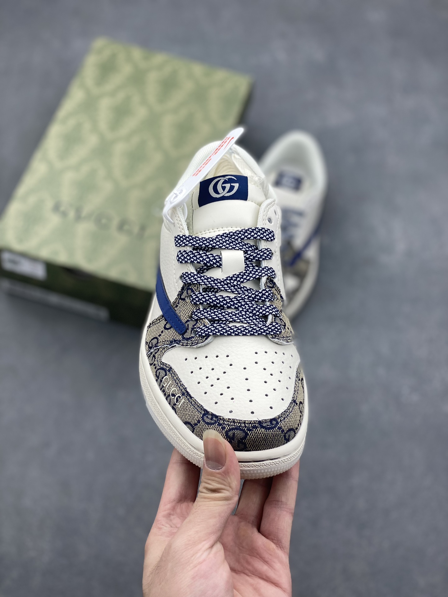 Travis Scott x Nike Air Jordan 1 Low Gucci Custom Sneakers - Limited Edition 3 i1726262947 2539 8