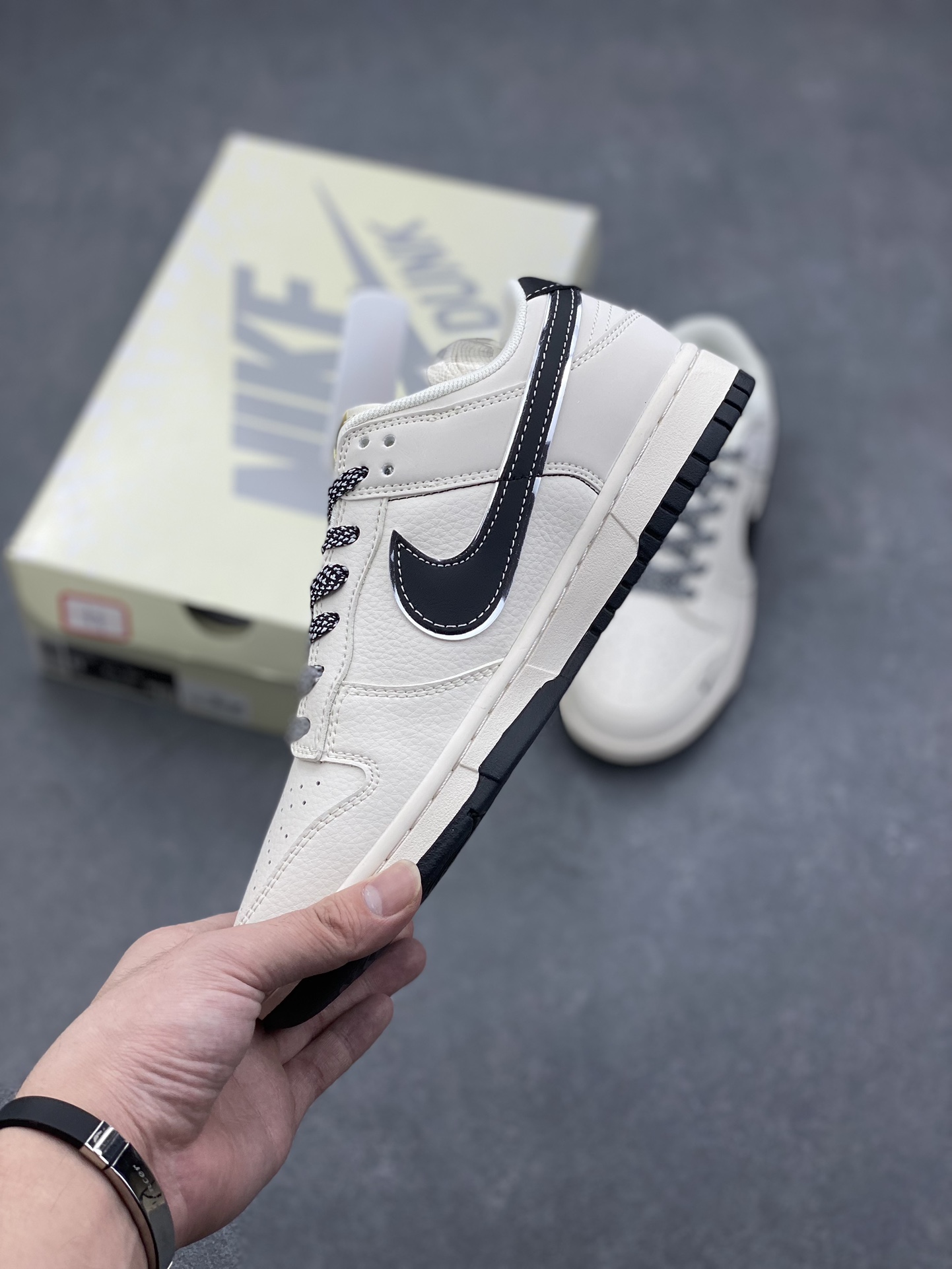 Nike SB Dunk Low 'Sail Black' Anniversary Custom Casual Sneakers 4 i1727456279 7486 0