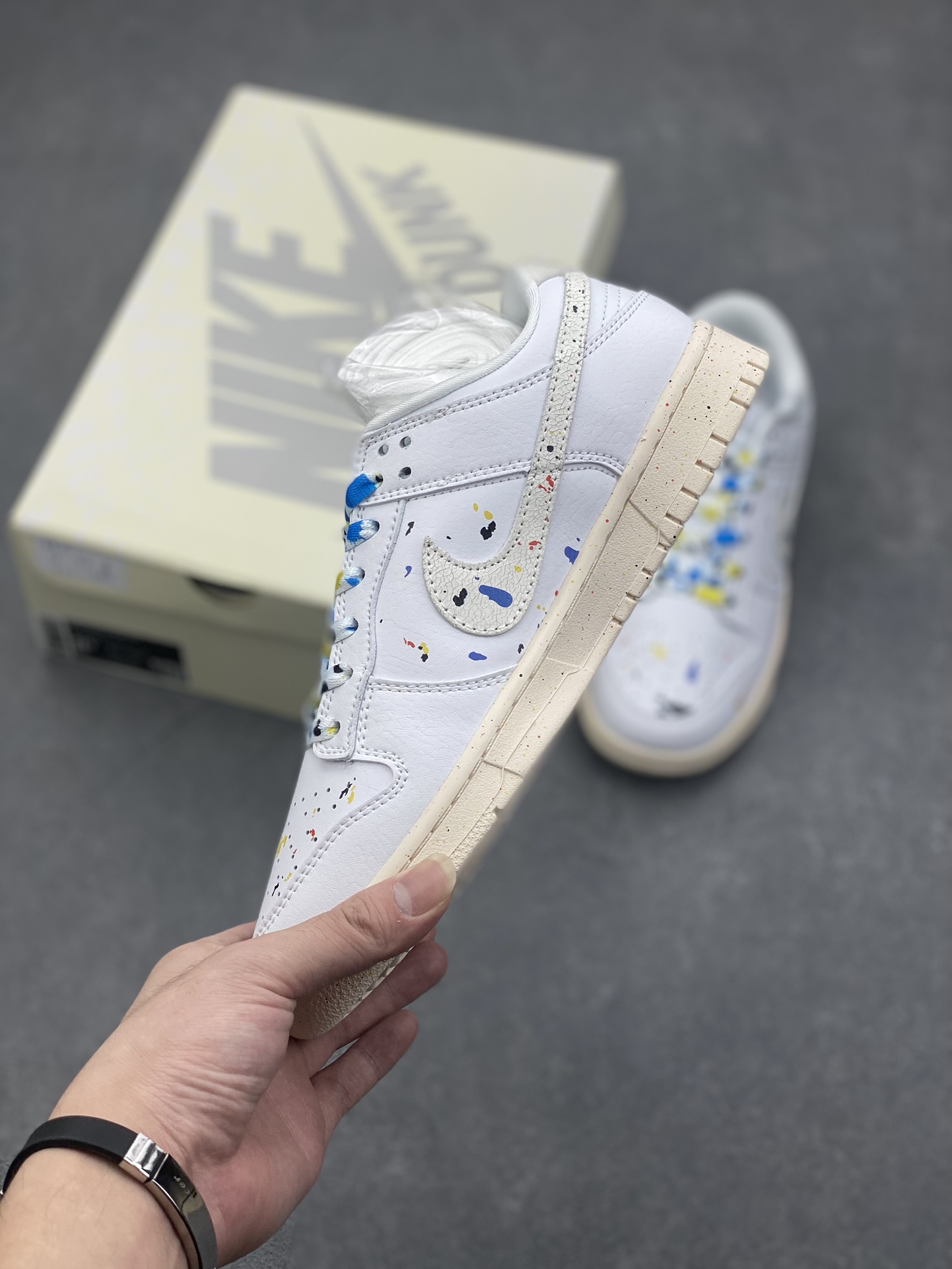 Nike Dunk Low White Multi-Color Splatter Paint, Men's Fashion Sneaker 4 i1728923679 5941 8