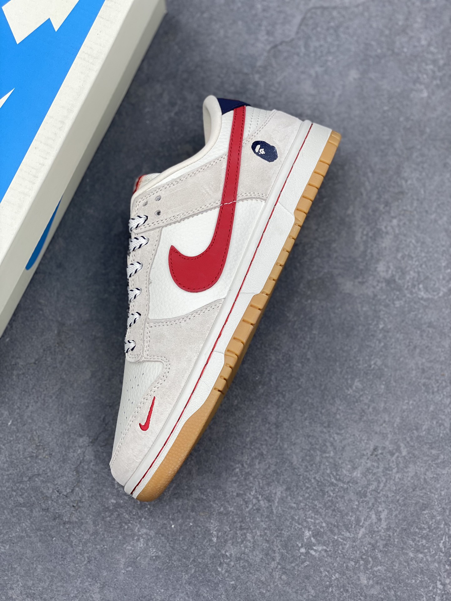 Nike SB Dunk Low Bape Red Swoosh Anniversary Custom Casual Sneakers 7 i1729105988 5715 7