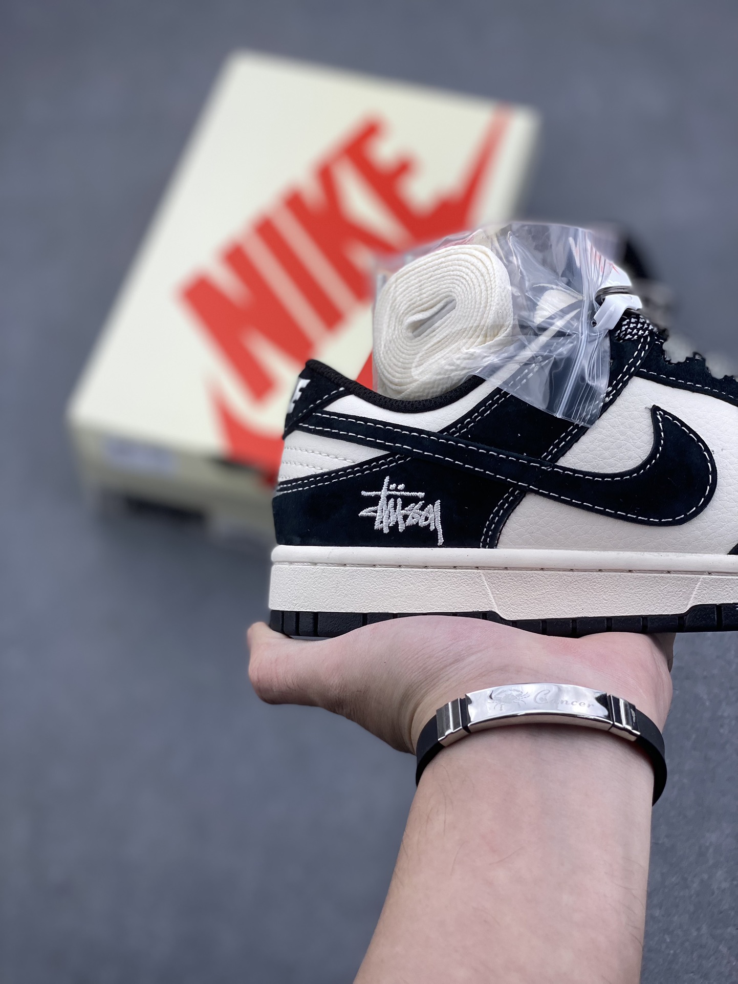 Nike SB Dunk Low Stussy Black White Sneakers Casual Shoes BB9898-008 5 i1729701784 2404 2