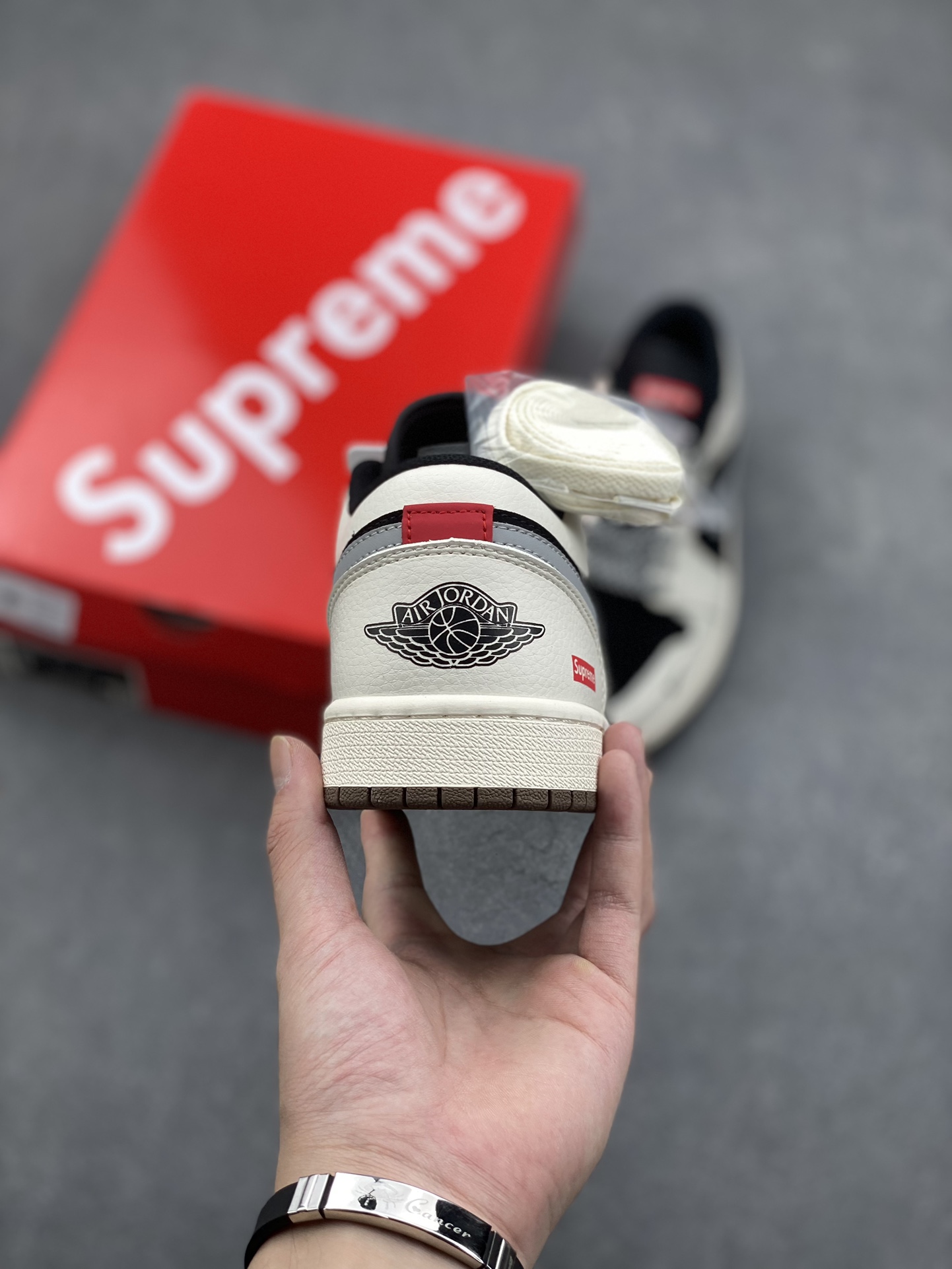 Nike Air Jordan 1 x Supreme Low Top Sneakers - Retro, Shock Absorbent, Durable 5 i1729968357 2953 0