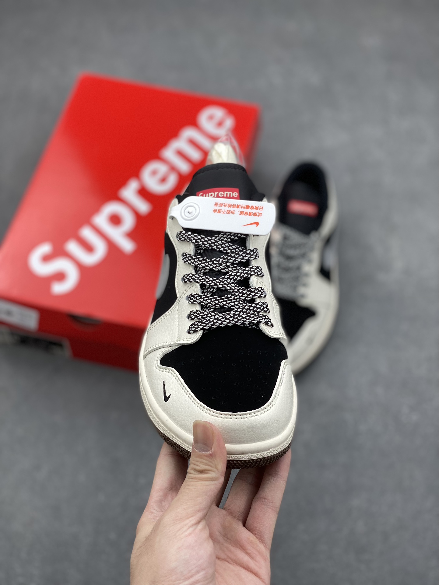 Nike Air Jordan 1 x Supreme Low Top Sneakers - Retro, Shock Absorbent, Durable 3 i1729968357 3647 1
