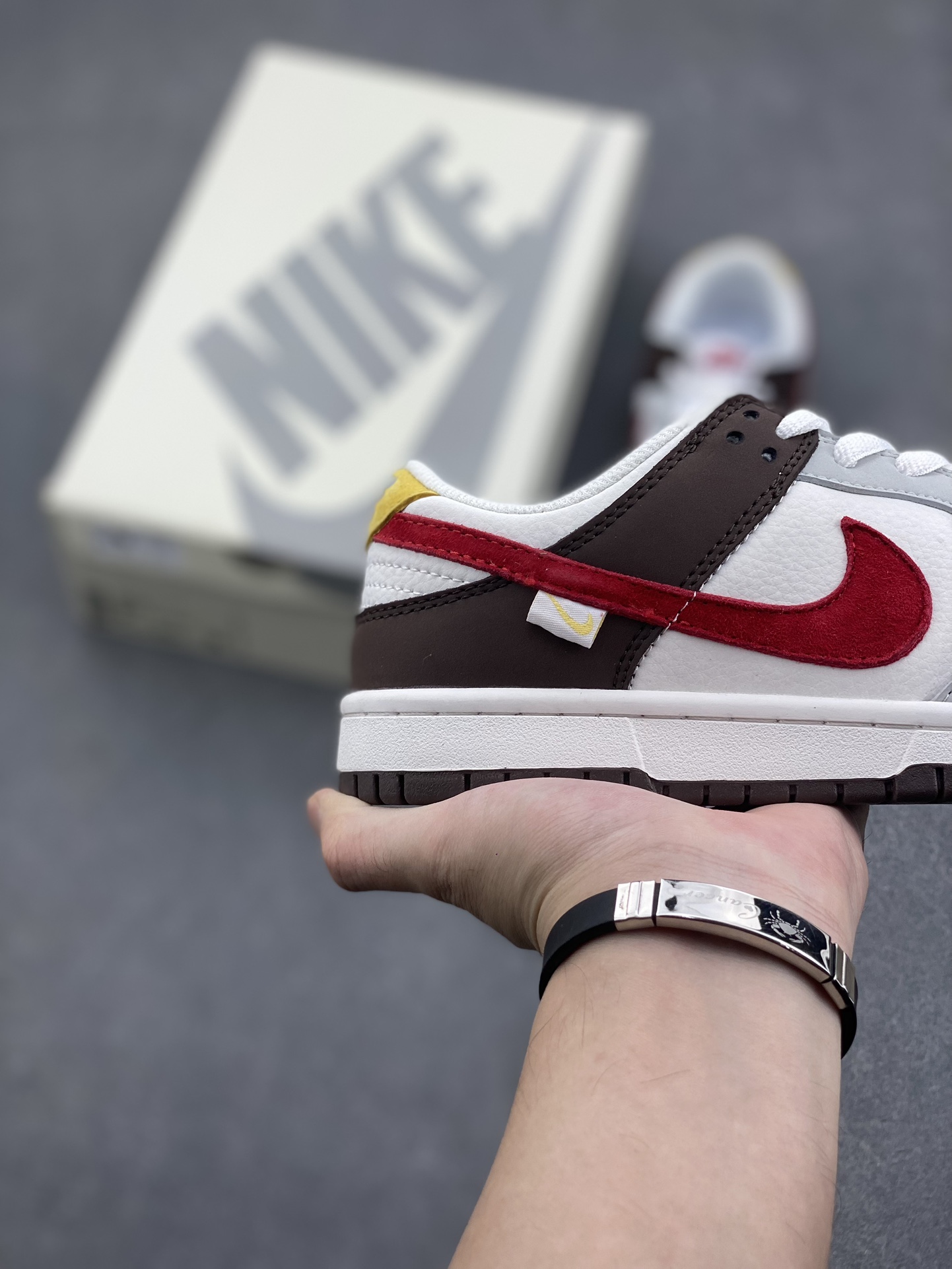 Nike SB Dunk Low 'Color Block Red Swoosh' Premium Casual Sneakers 6 i1730050122 5758 4