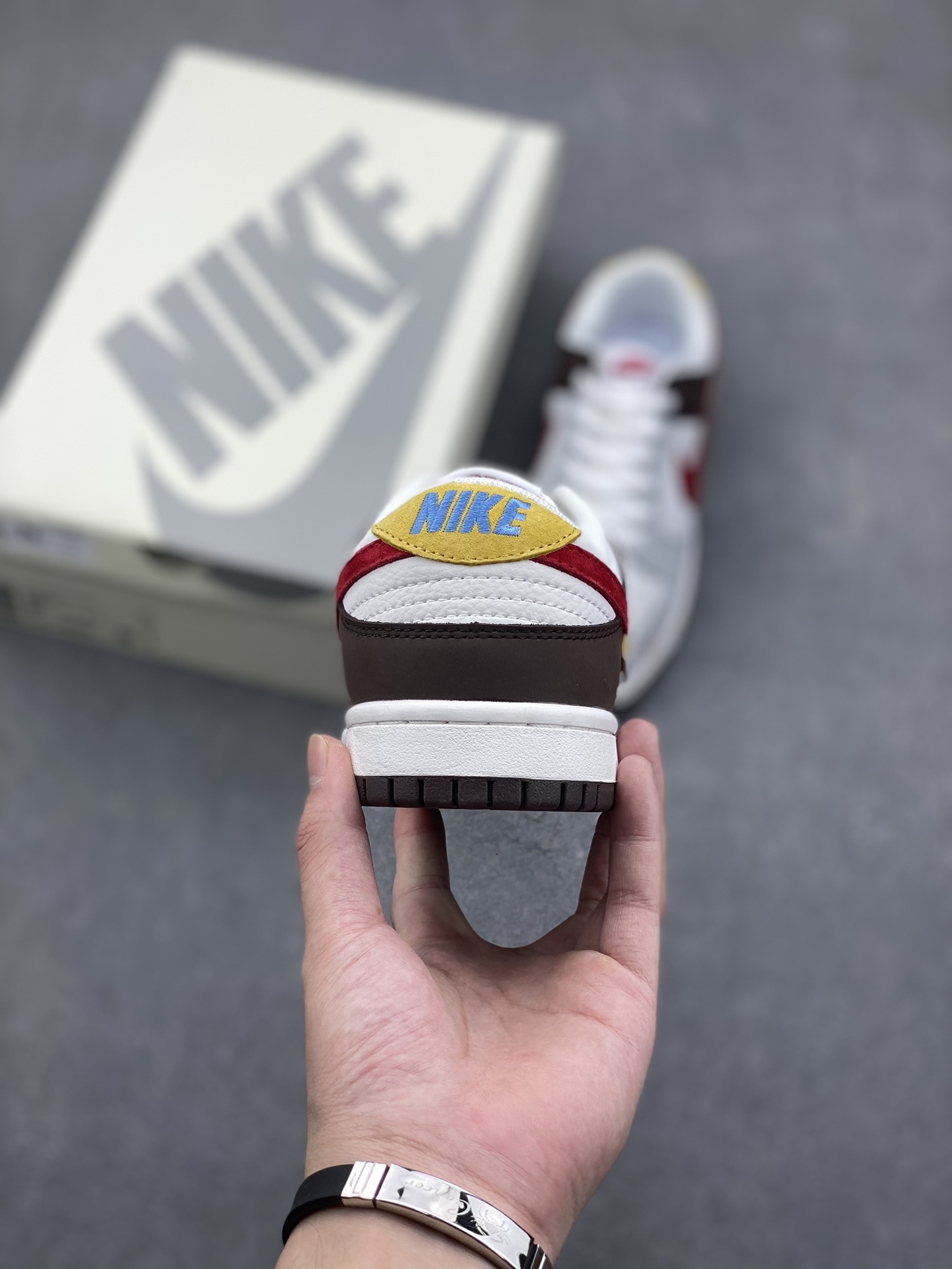 Nike SB Dunk Low 'Color Block Red Swoosh' Premium Casual Sneakers 5 i1730050122 8578 3