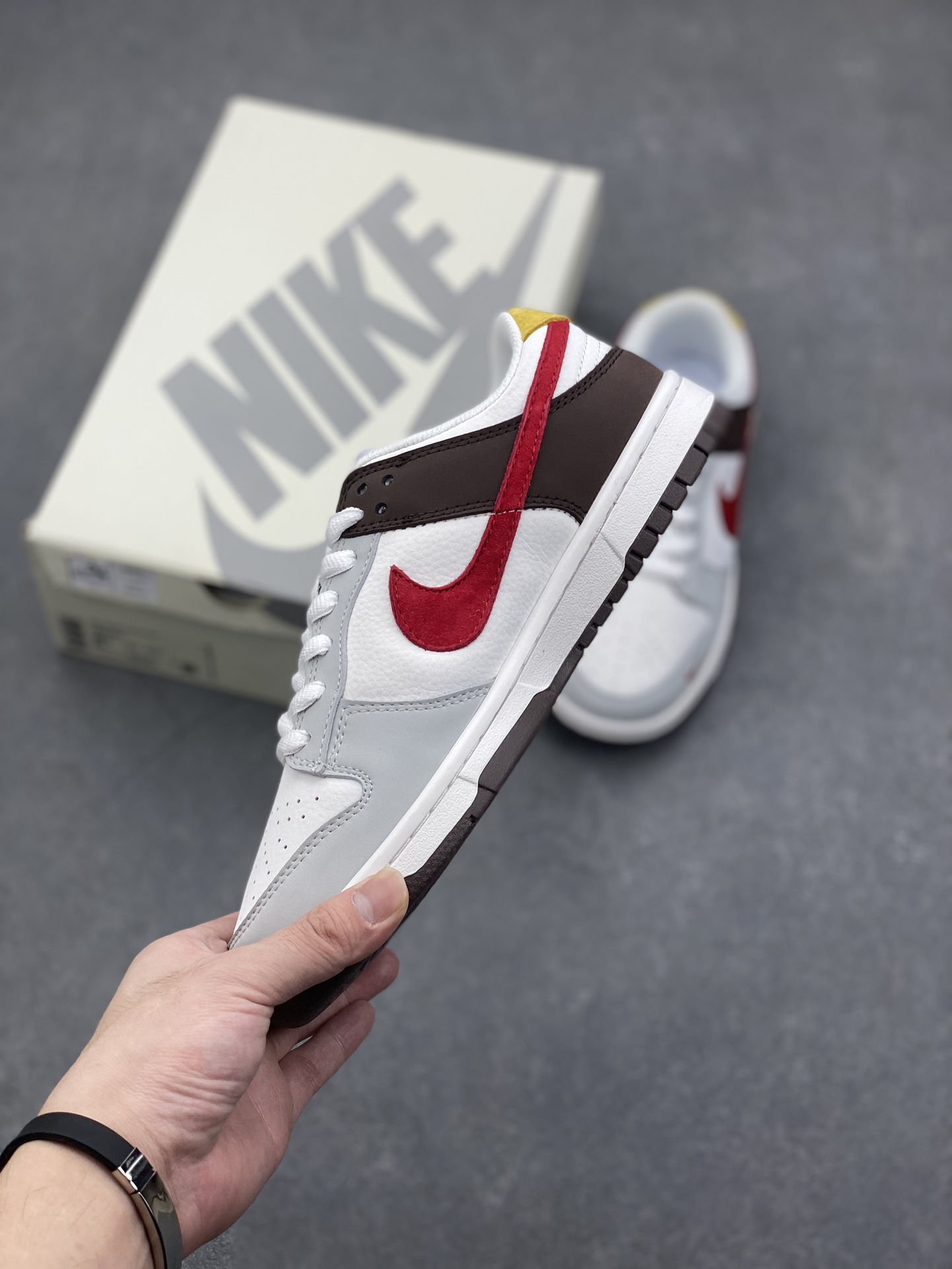 Nike SB Dunk Low 'Color Block Red Swoosh' Premium Casual Sneakers 4 i1730050123 4450 8