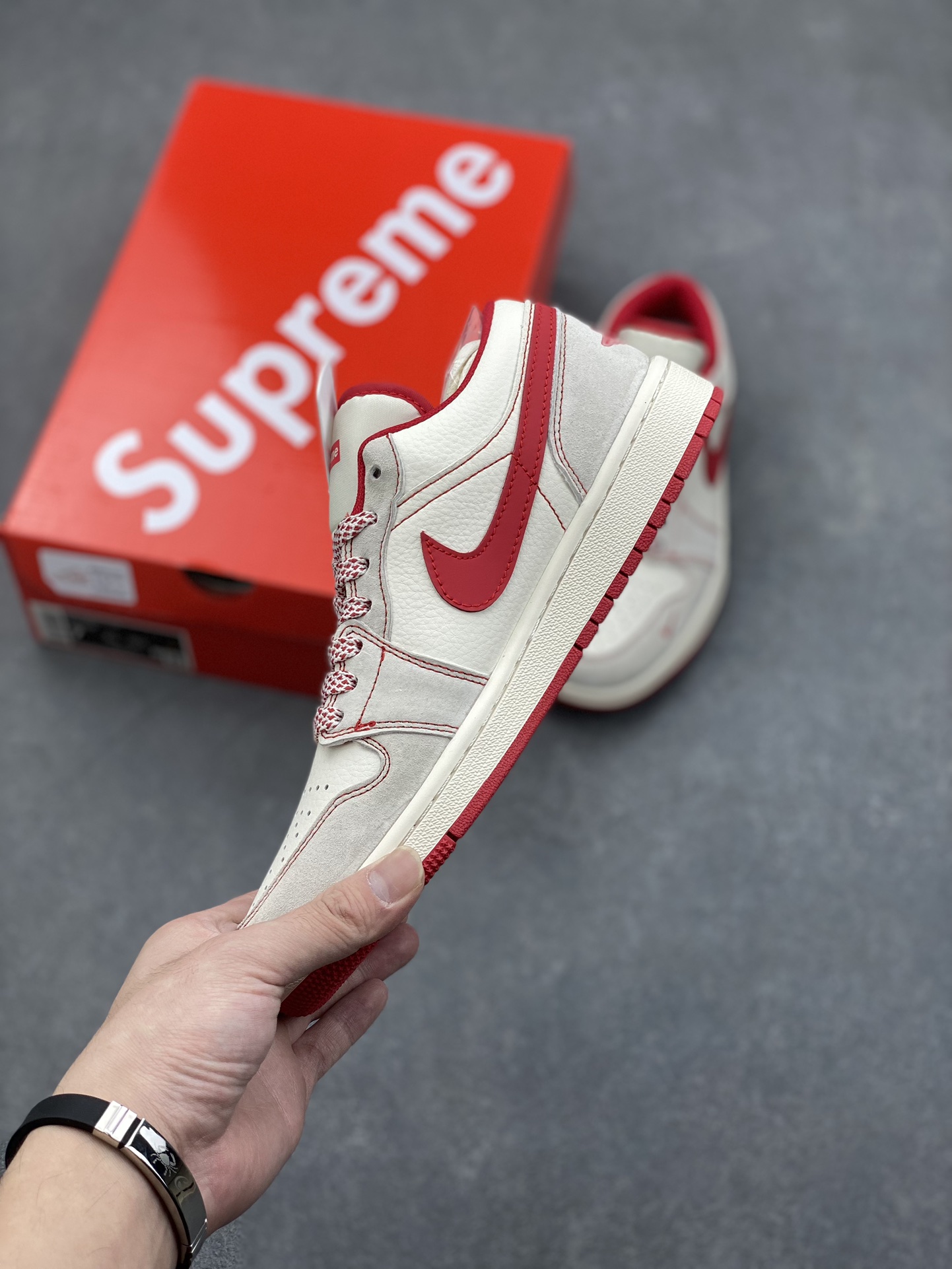 Nike Air Jordan 1 Low Retro: Supreme Collab, Premium Comfort Sneakers 4 i1730139198 4119 4