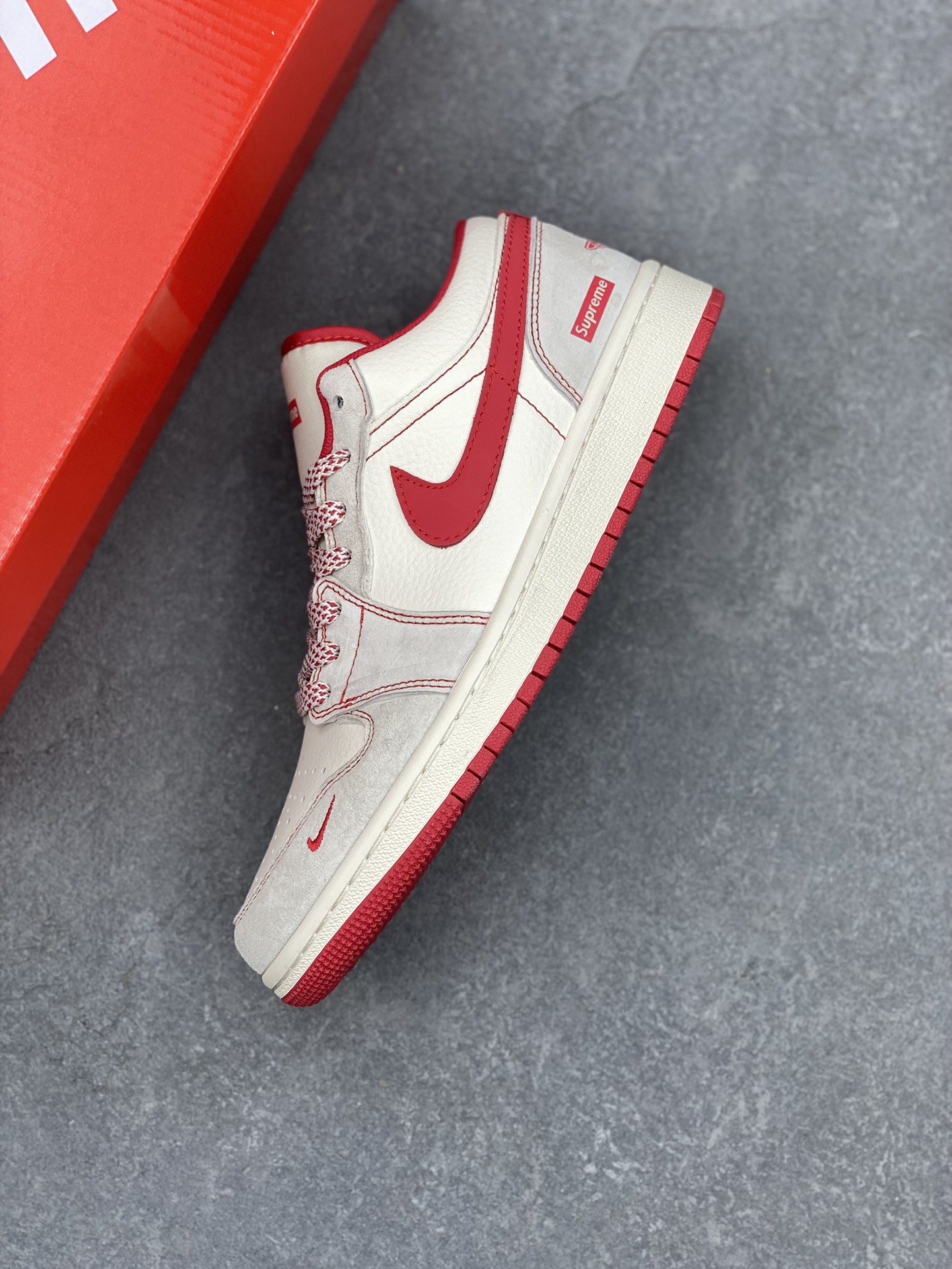 Nike Air Jordan 1 Low Retro: Supreme Collab, Premium Comfort Sneakers 8 i1730139198 8266 3